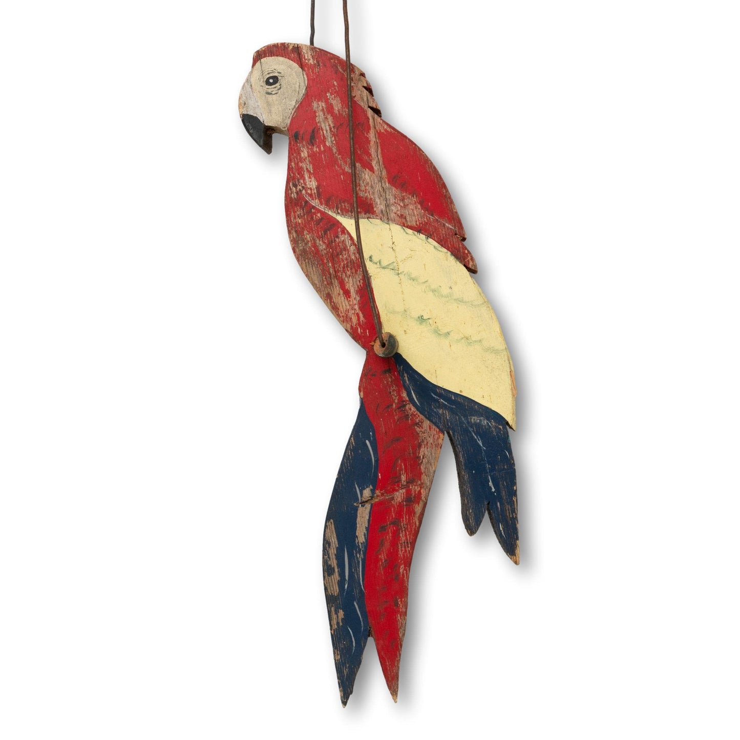 Hanging Wood Parrot