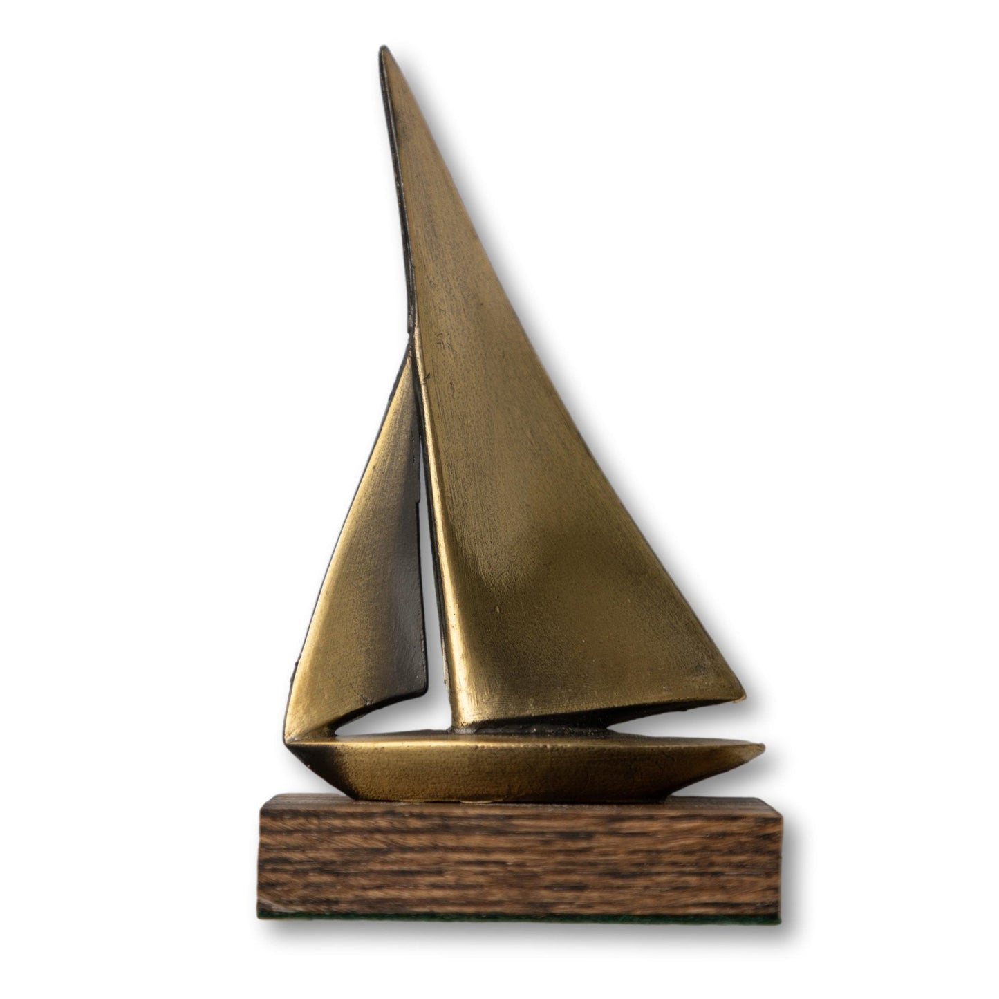 Brass Sailboat on Wood Mount