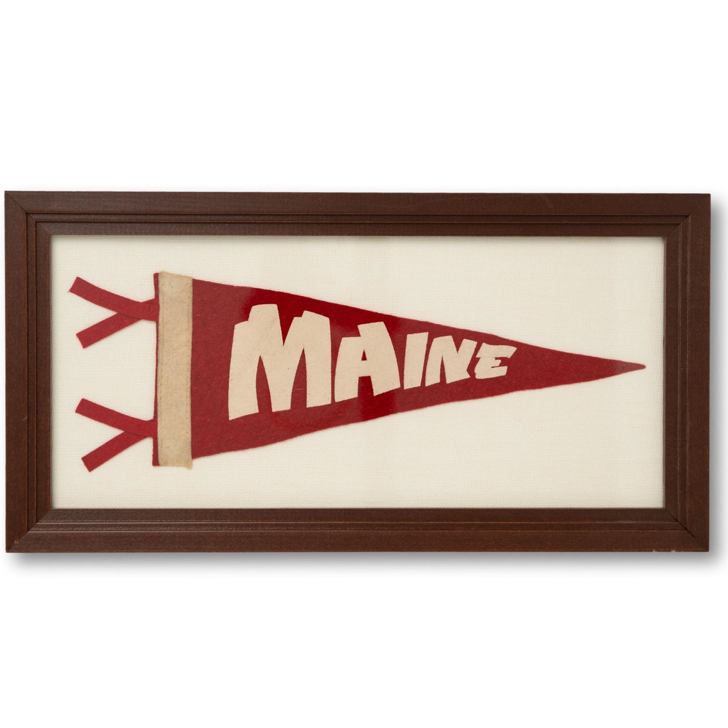 Small 1950s Framed Maine Pennant