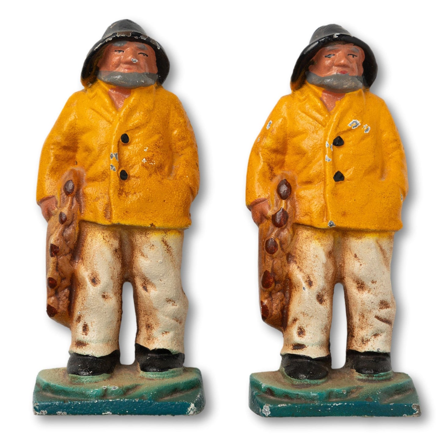 Cast Iron Fishermen Book Ends