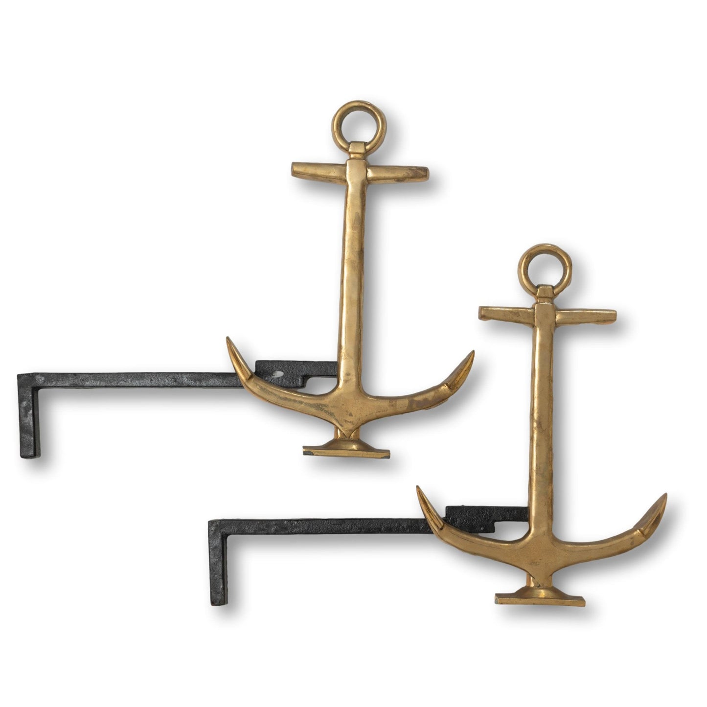 Large Anchor Andirons