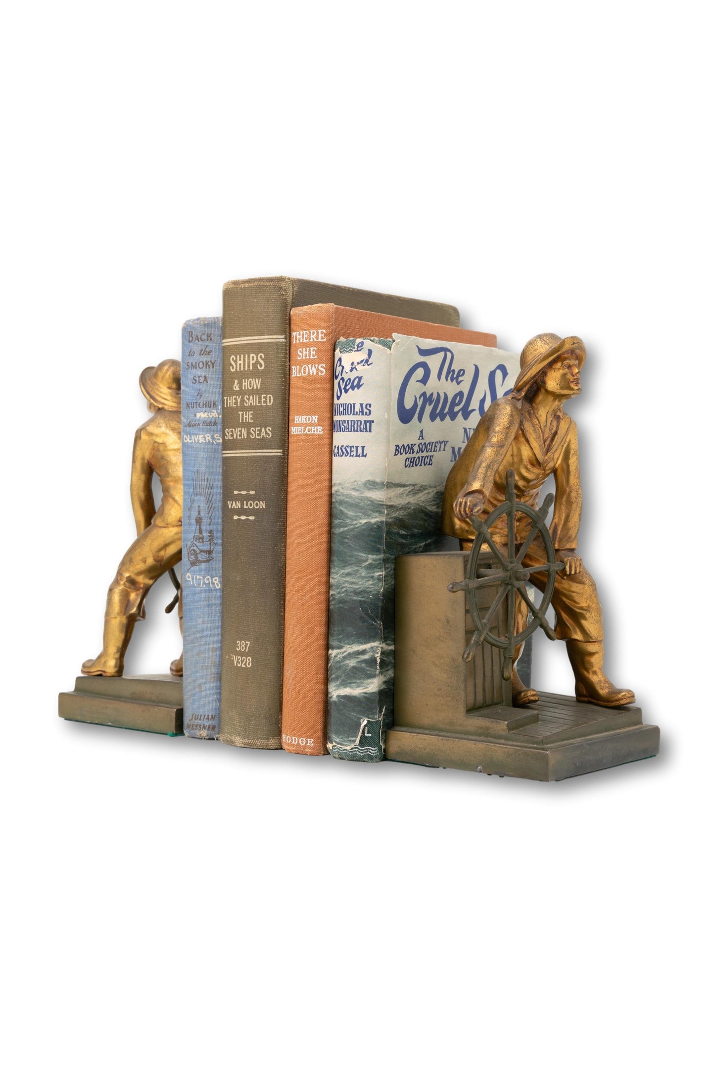 Man at the Wheel Bookends