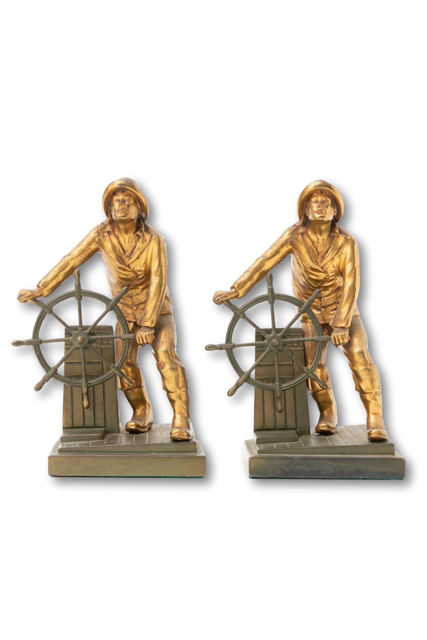 Man at the Wheel Bookends