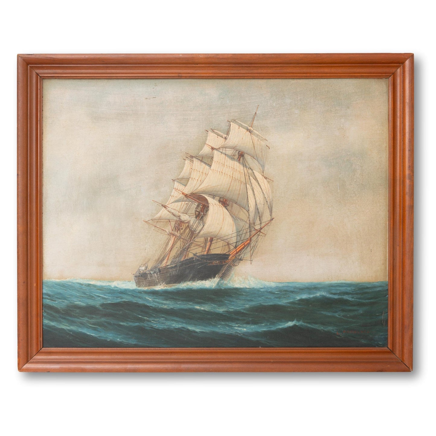 1940s Clipper Painting by Louis Papa Luca