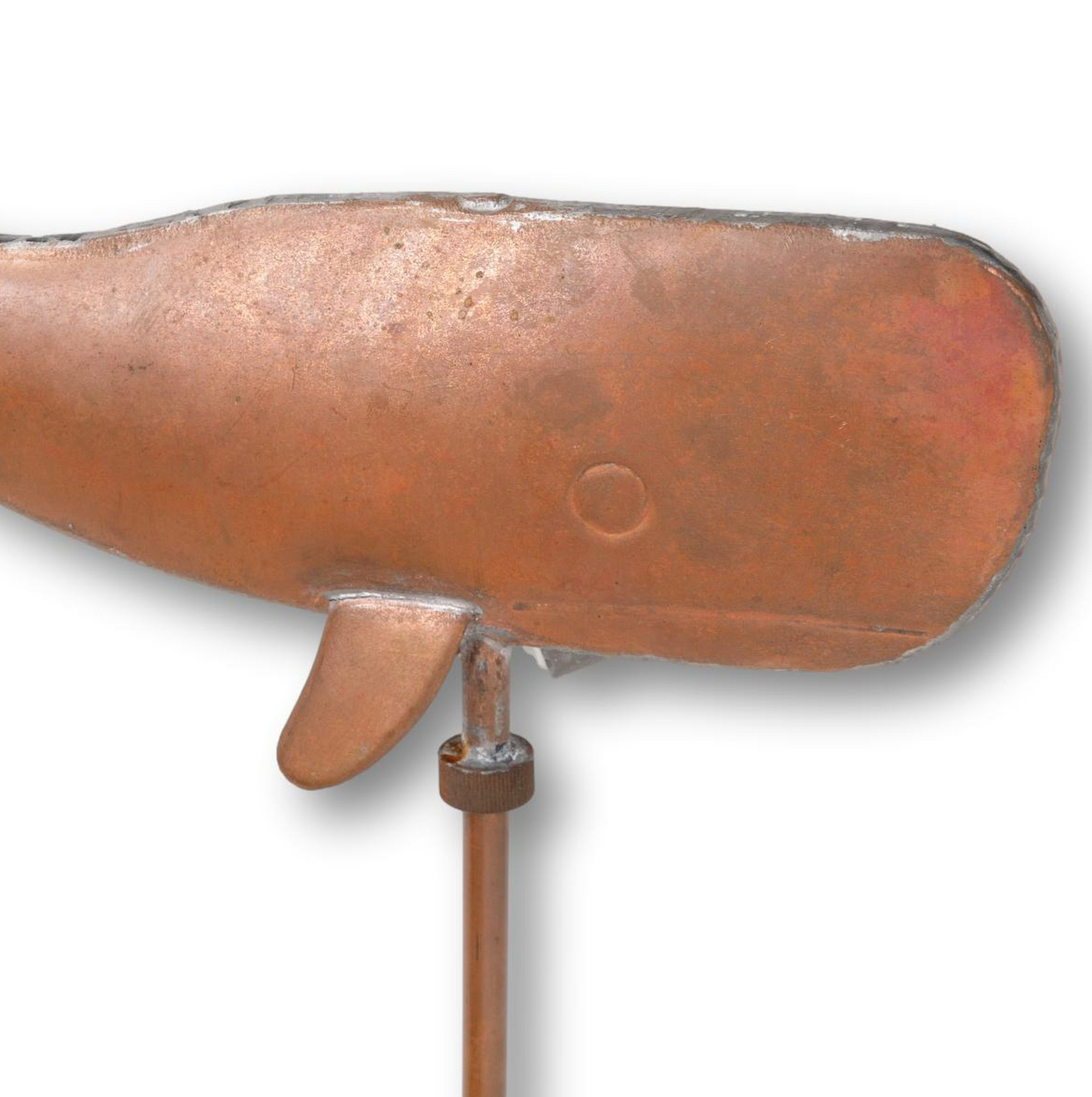 Copper Whale Weathervane Topper