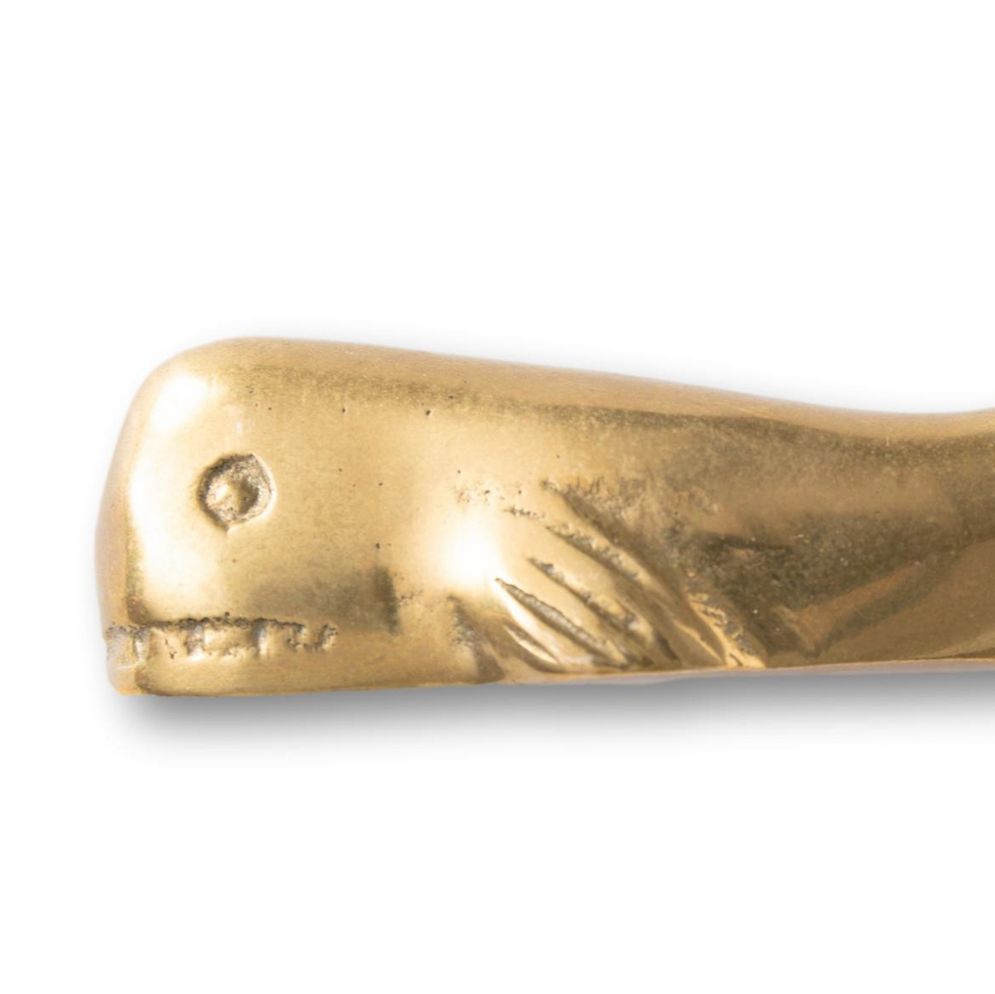 Brass Whale Map Weight