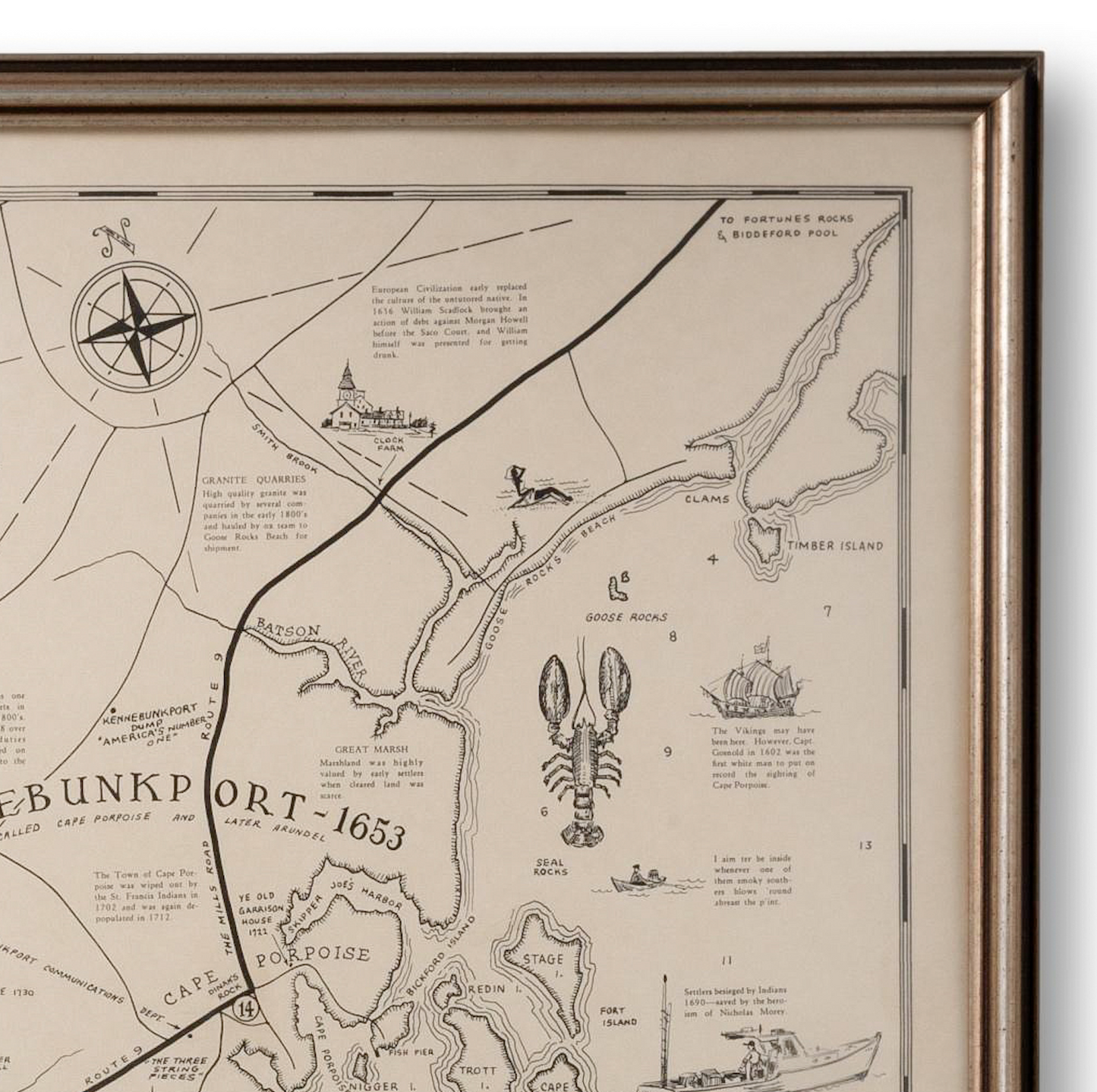 1958 Large Kennebunks Map
