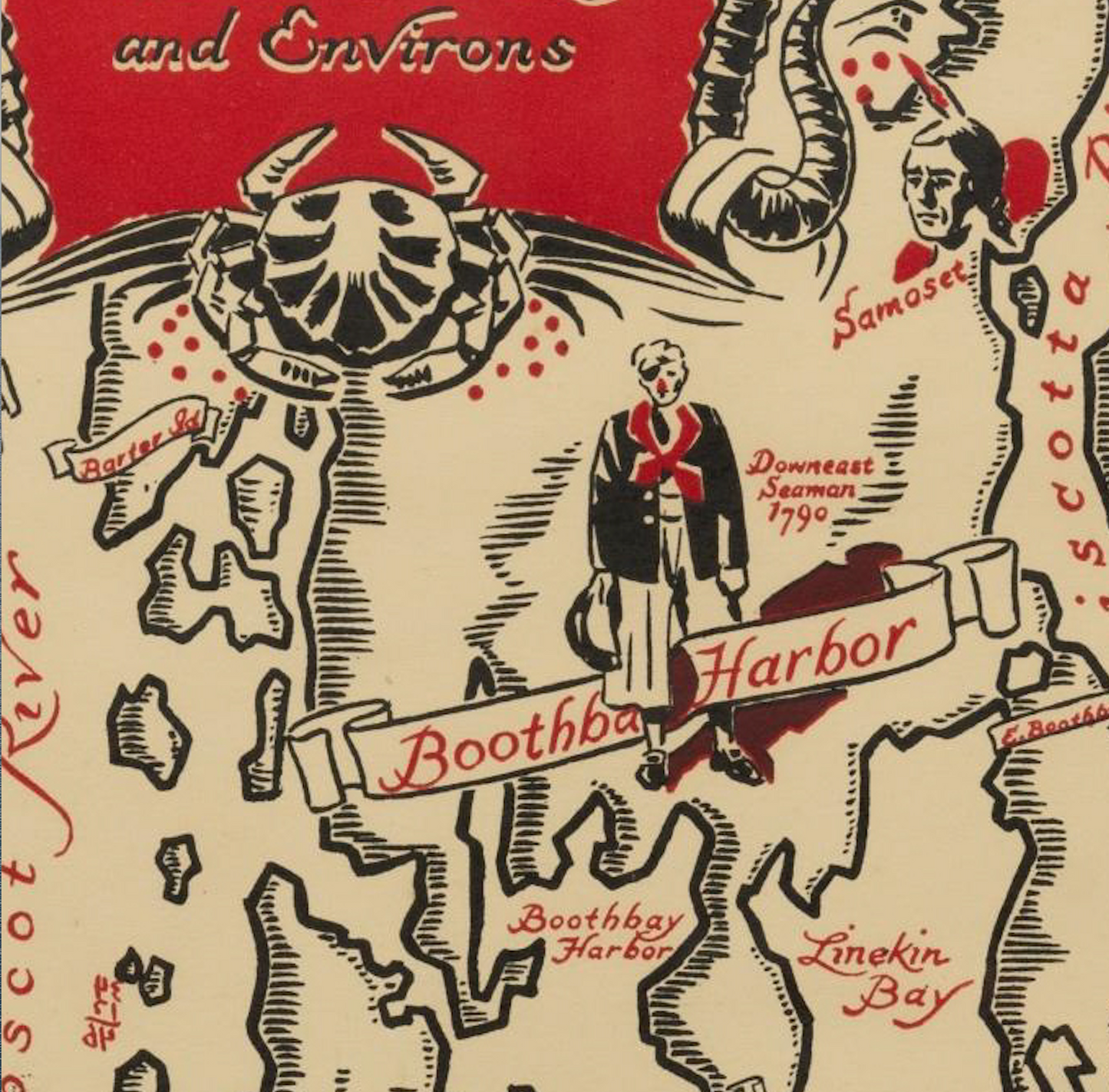 Boothbay Harbor & Environs Map