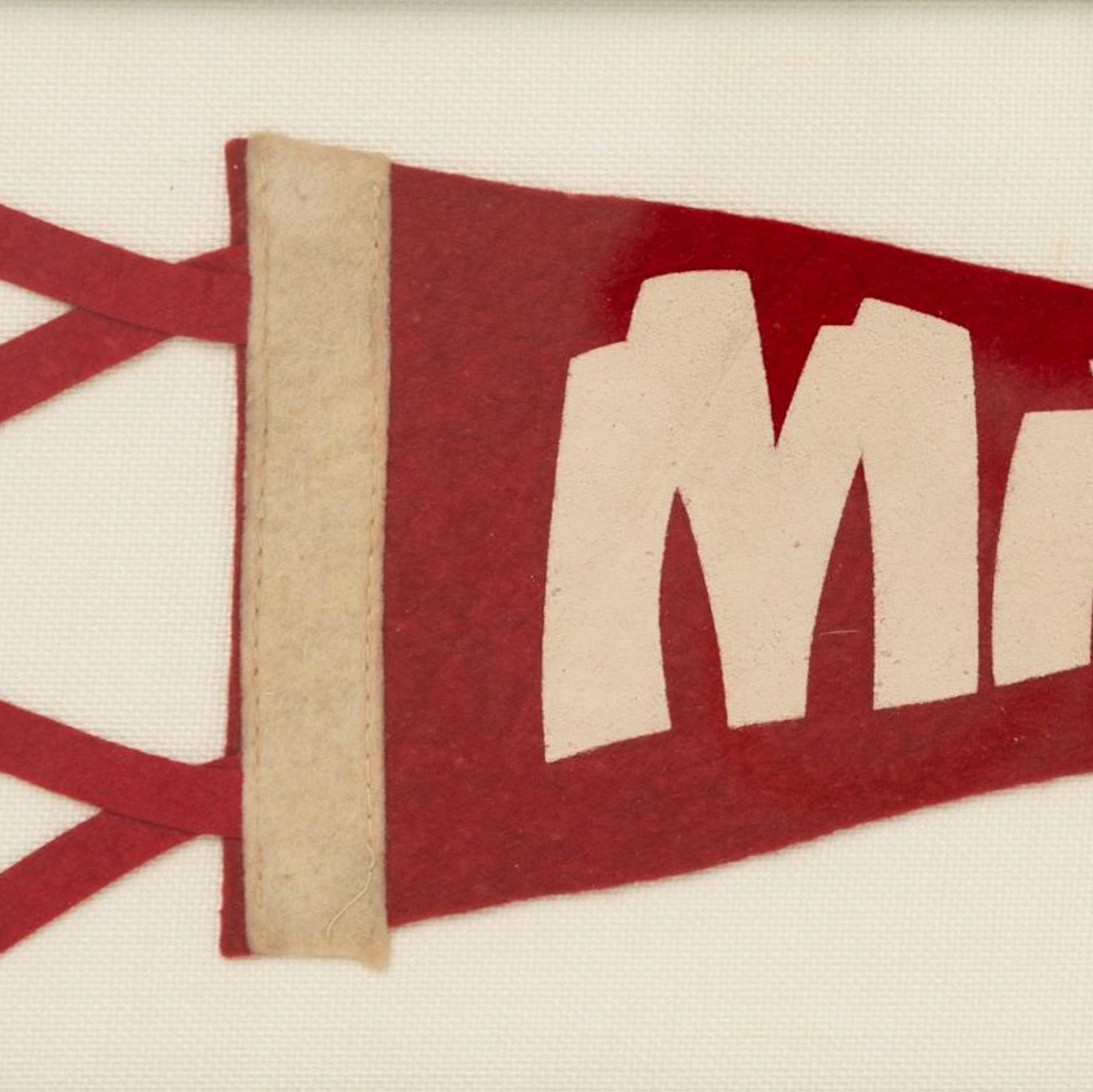 Small 1950s Framed Maine Pennant