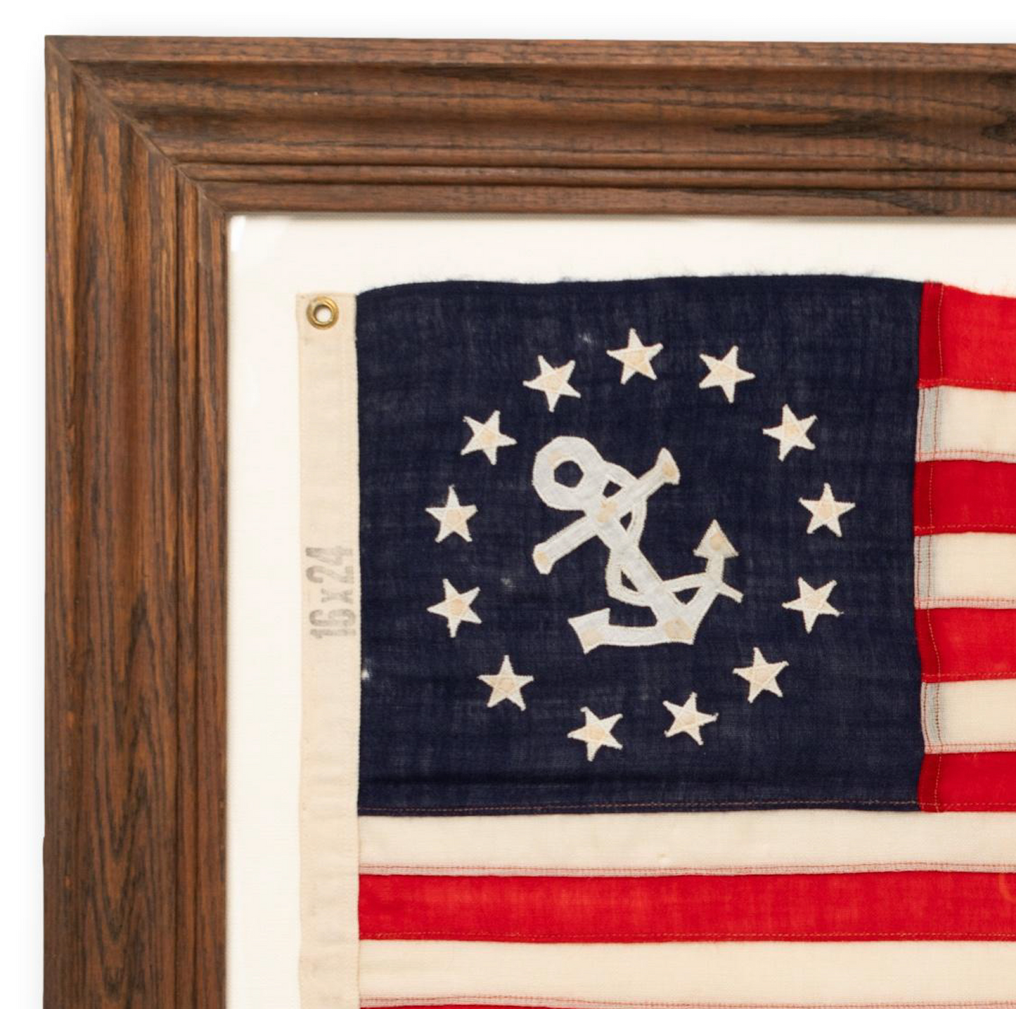 Framed Wool Yacht Ensign