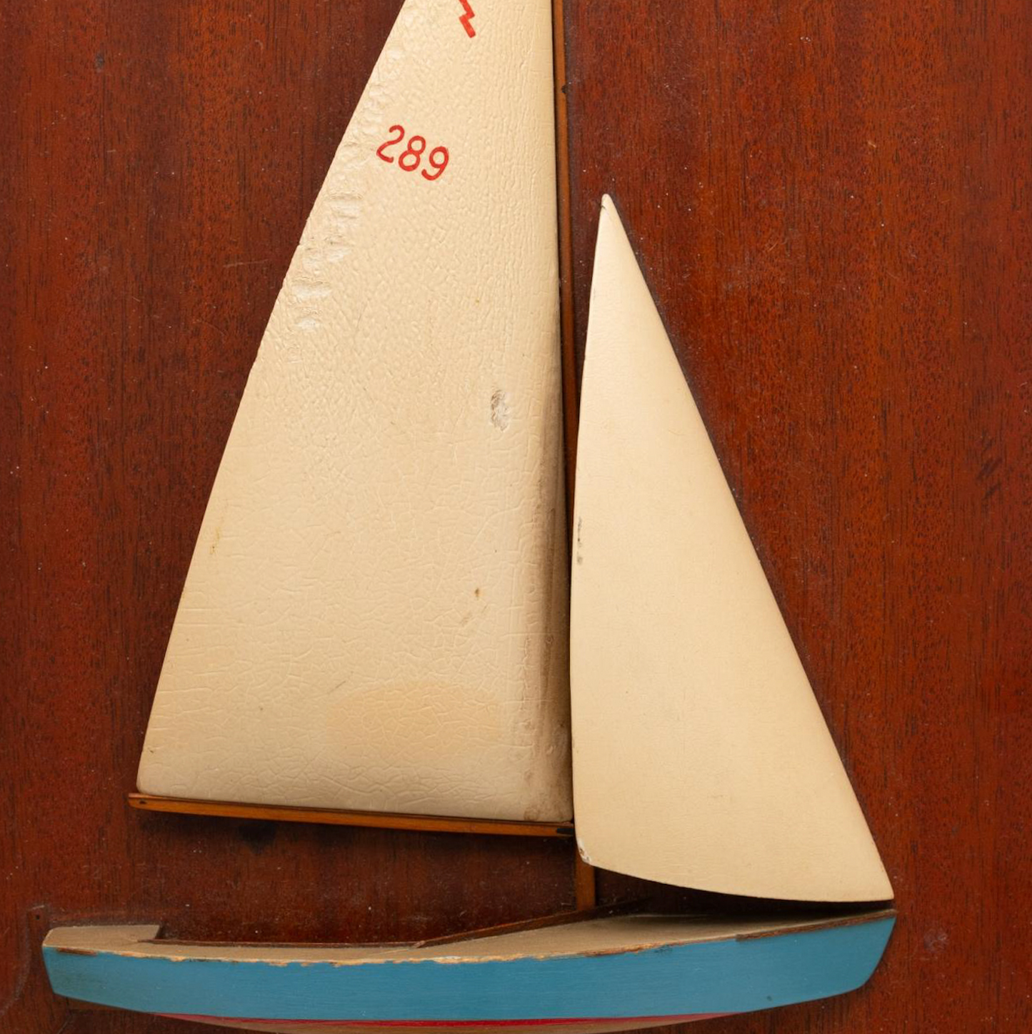 Hand-Carved Sailboat Wall Hanging