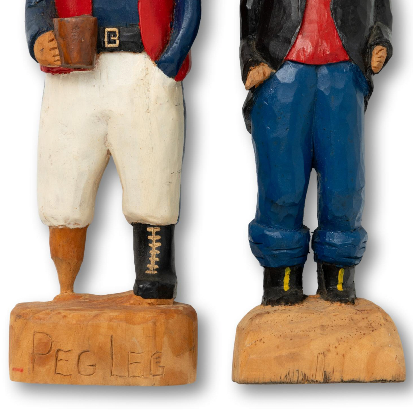 Pair of Large Carved Old Salts