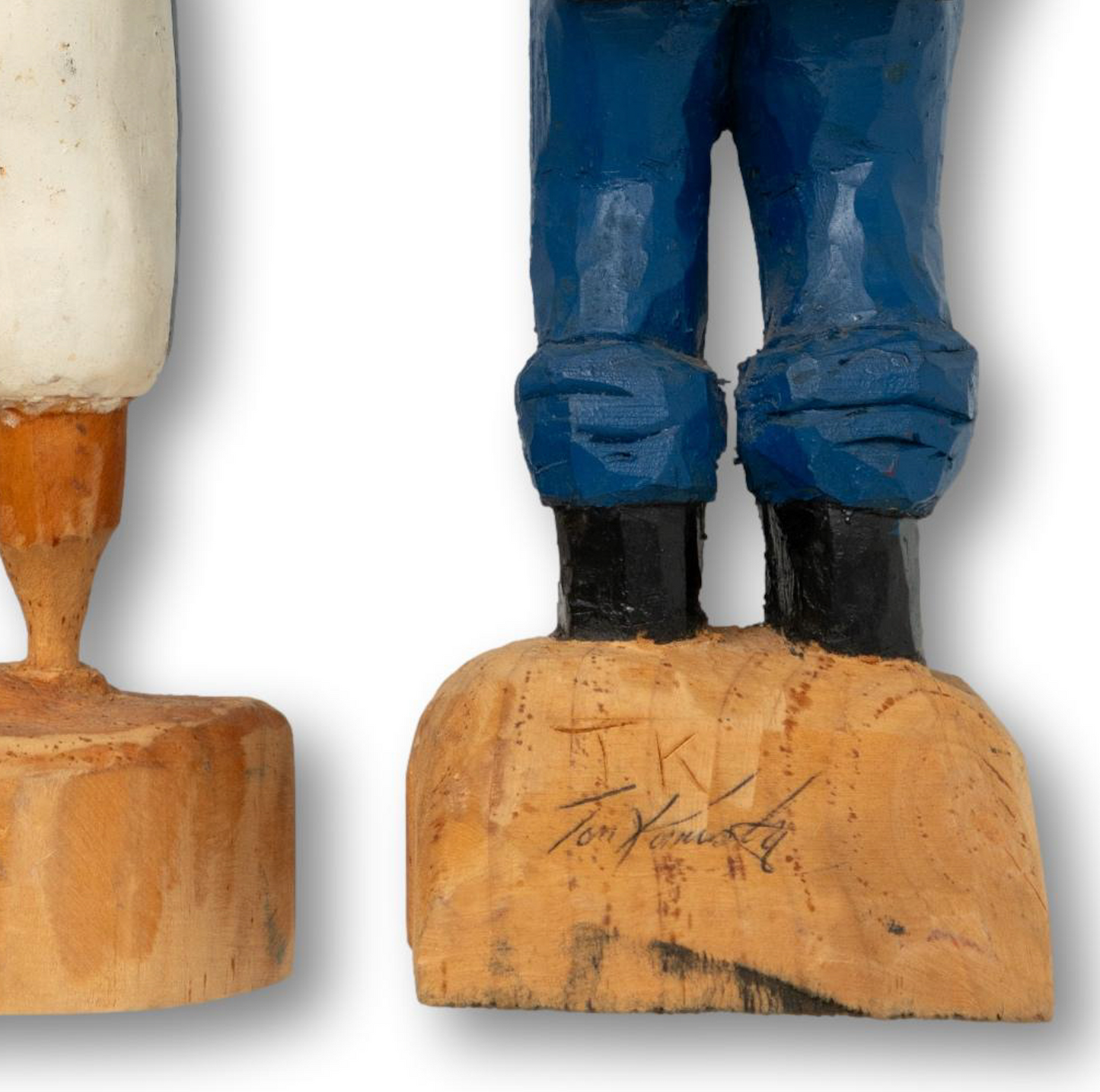 Pair of Large Carved Old Salts