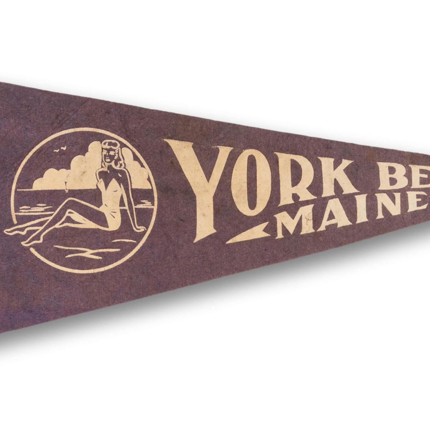Blue York Beach Felt Pennant