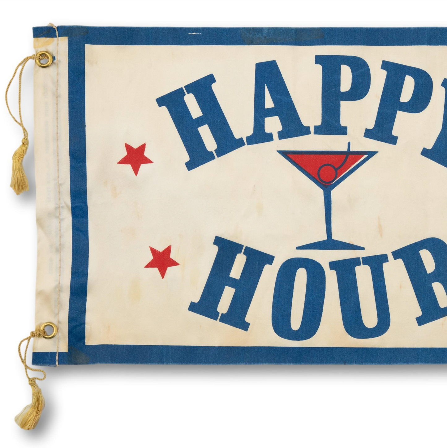 Happy Hour Flag w Tassels