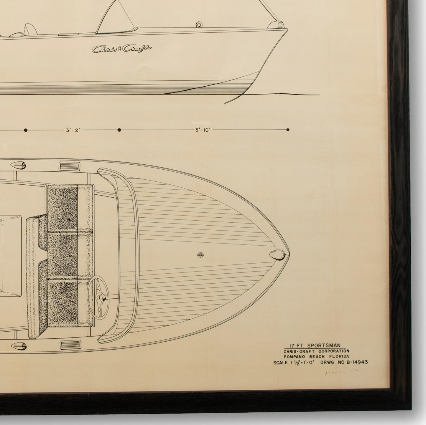 Large Chris Craft Blueprint