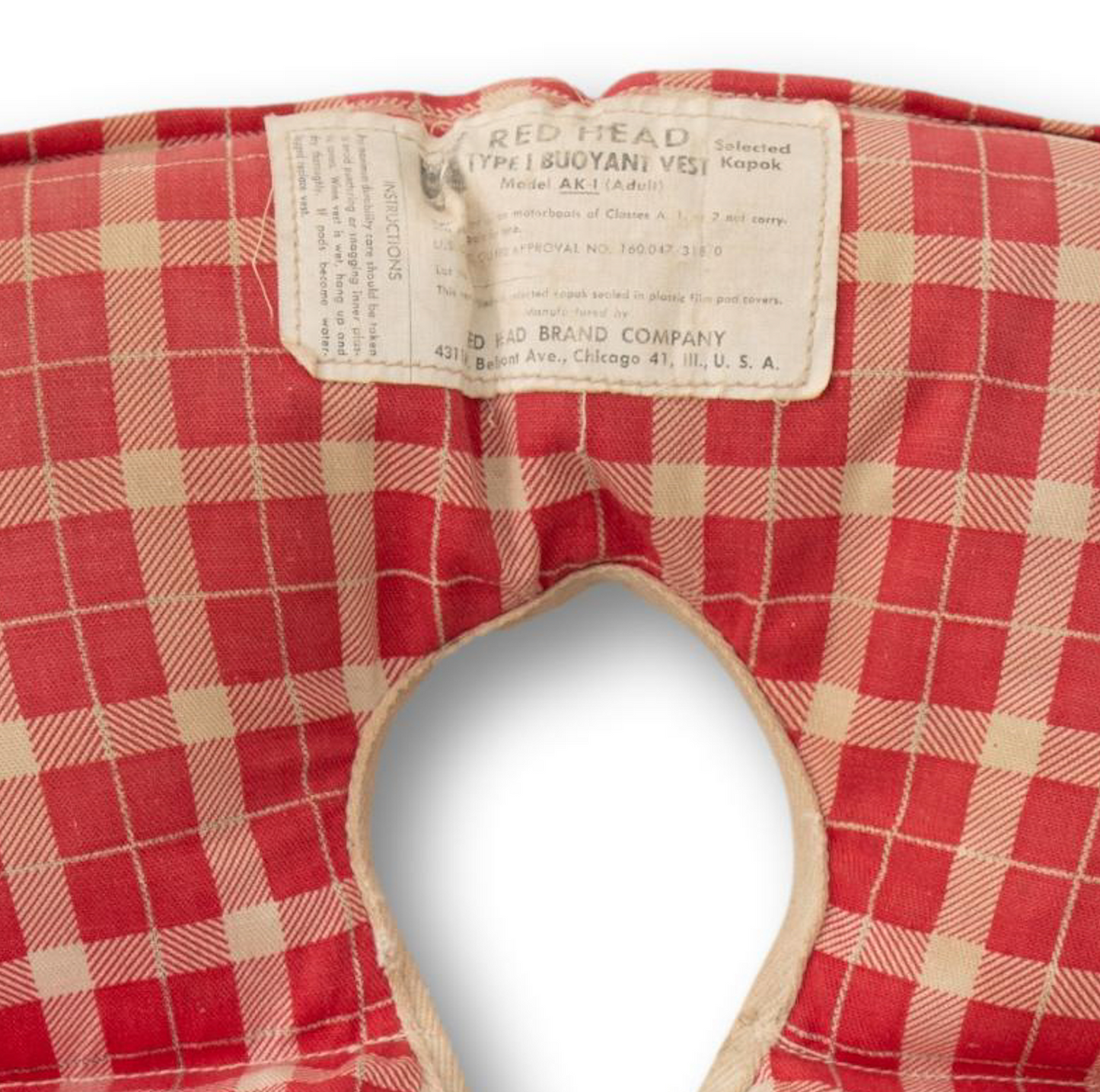 Plaid Adult Life Jacket / Vest