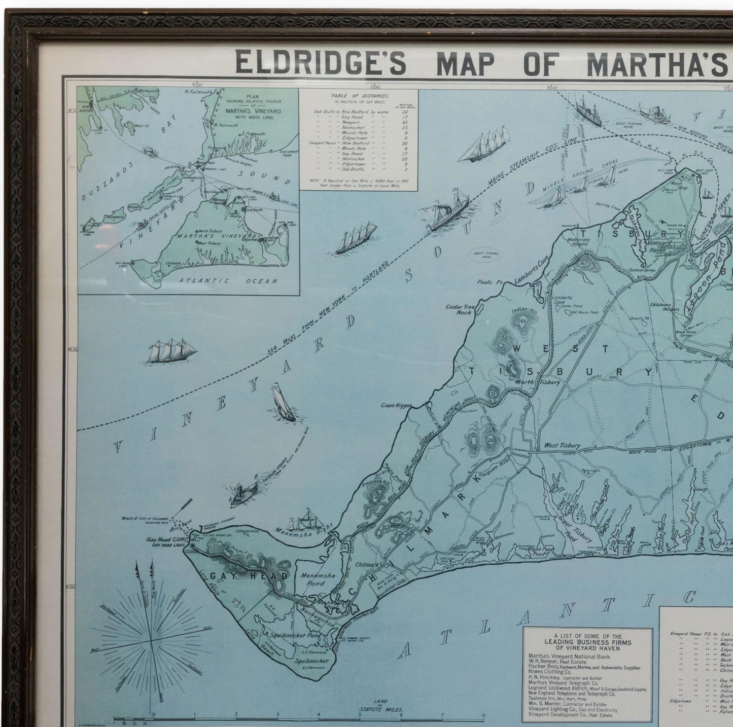 Large 1913 Martha's Vineyard Map