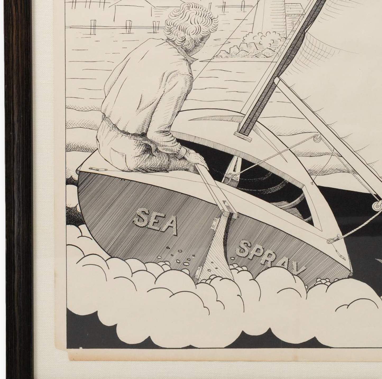 Large Framed 1976 Nantucket Poster