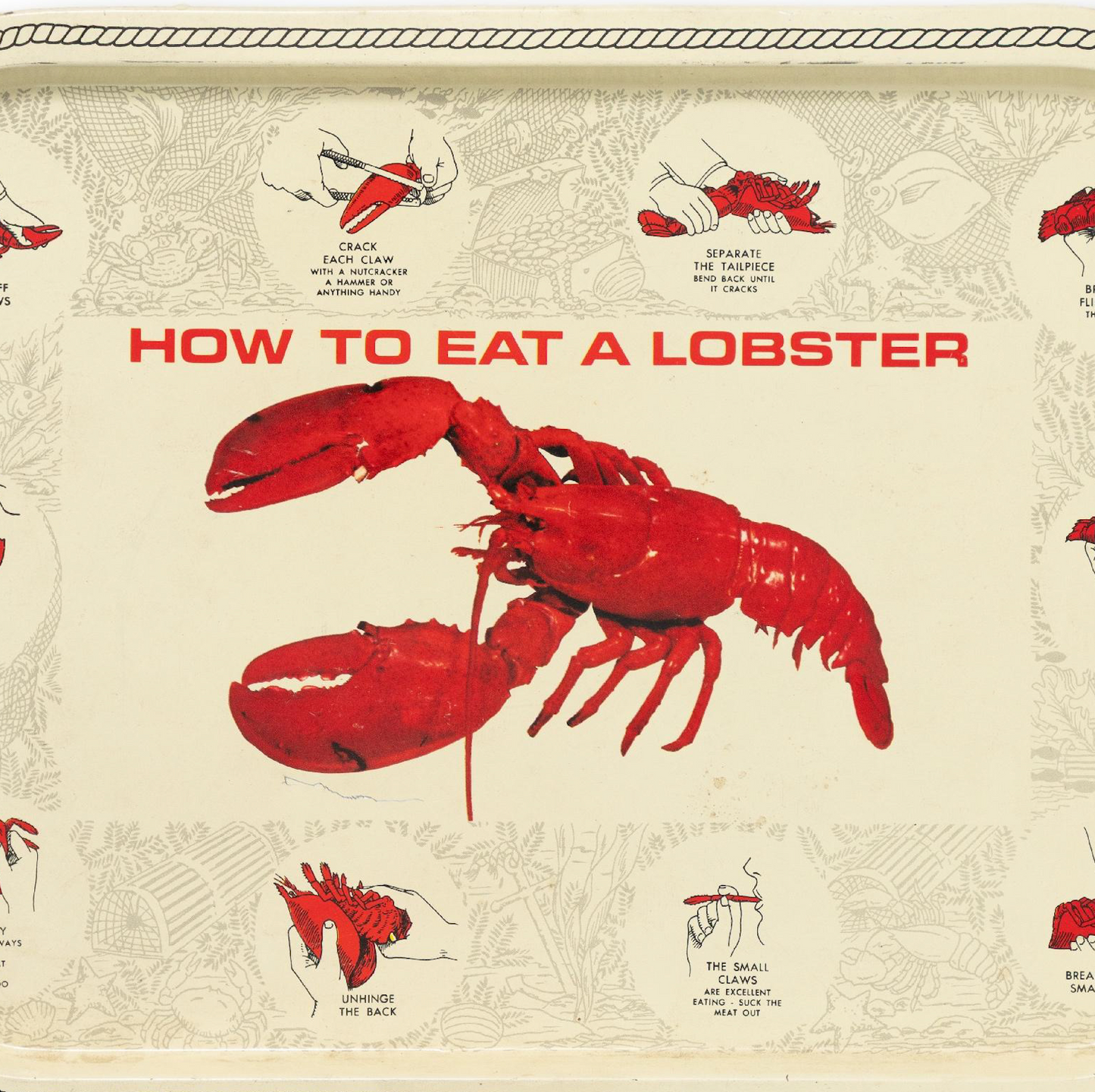 "How to Eat a Lobster" Tray