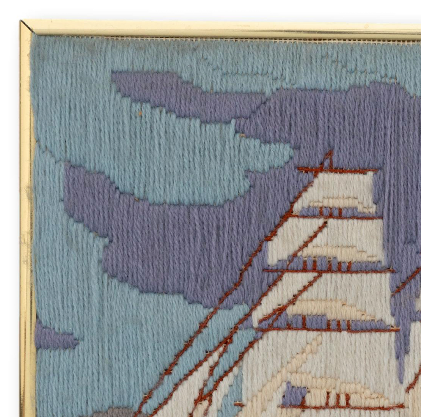 Framed Ship Needlework