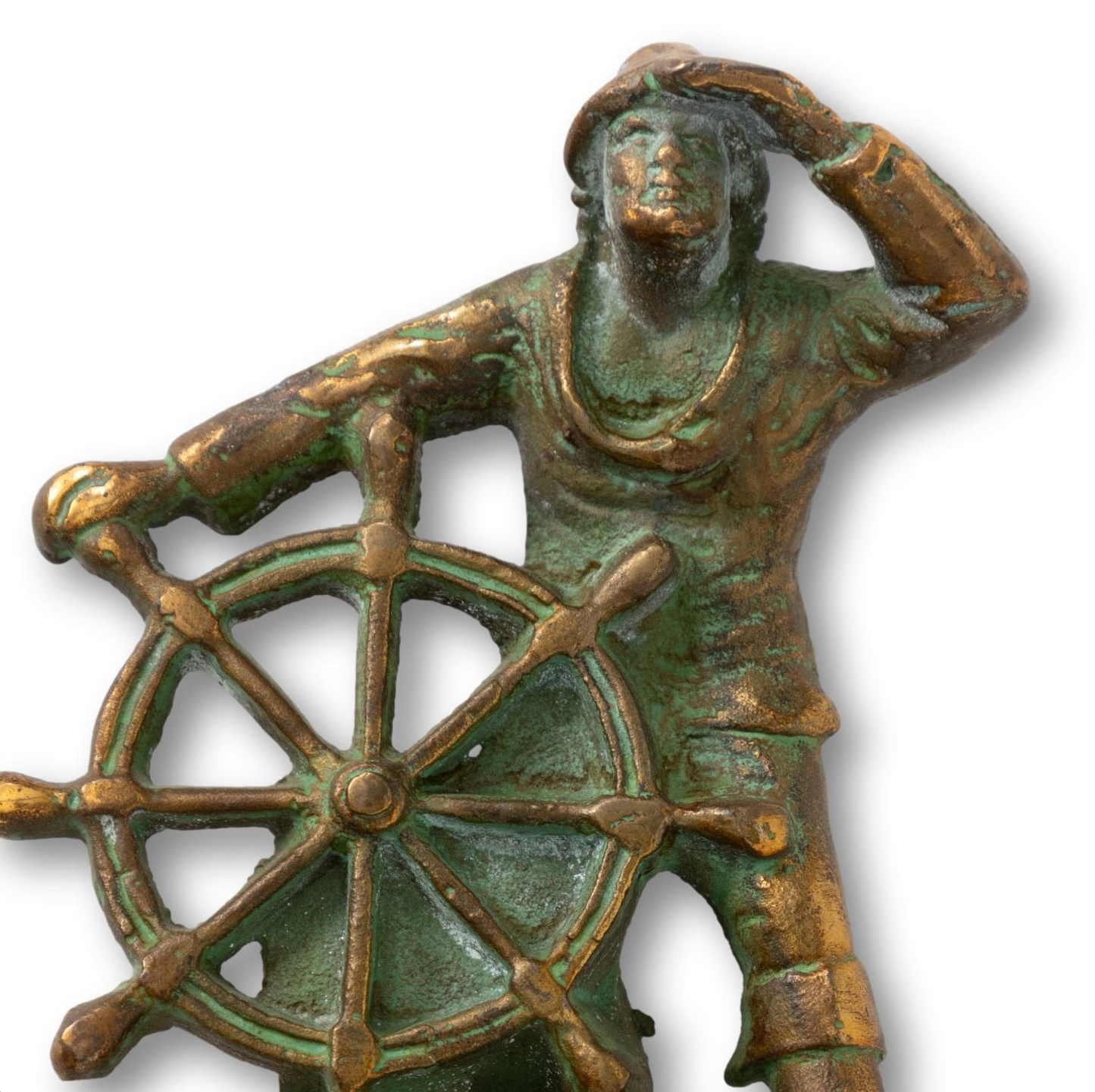 Small Gloucester Fisherman at the Wheel