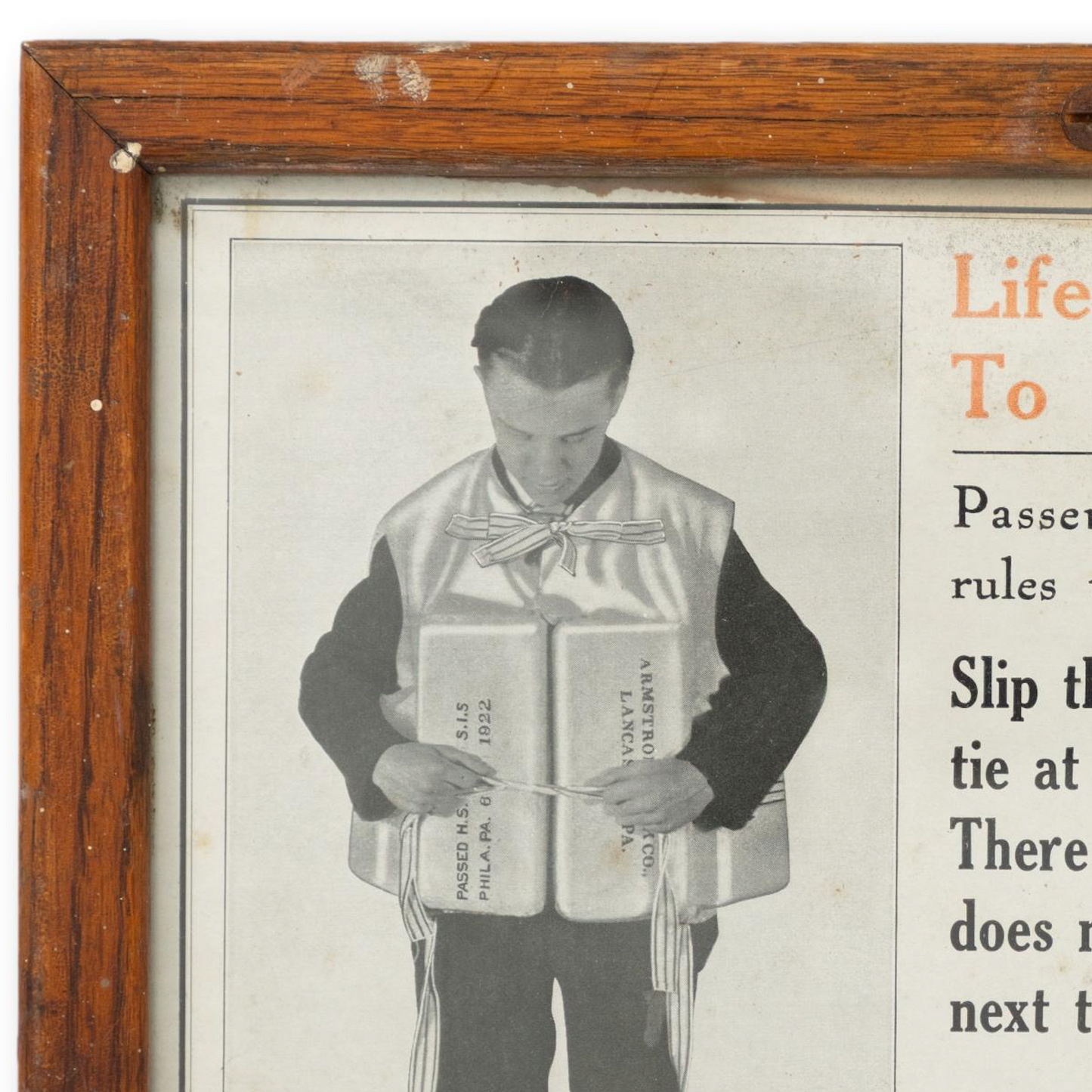 Original Life Preserver Emergency Sign