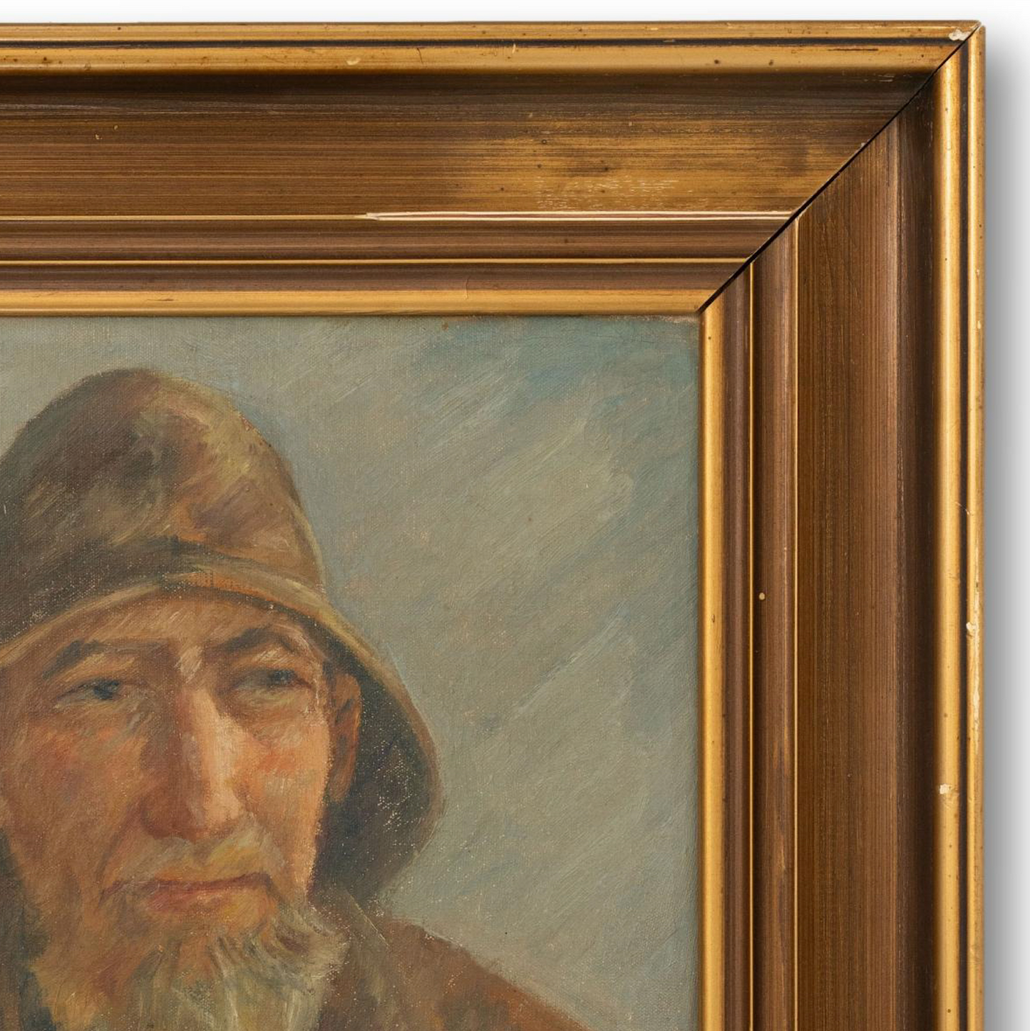 Fisherman in Nor'Easter Portrait