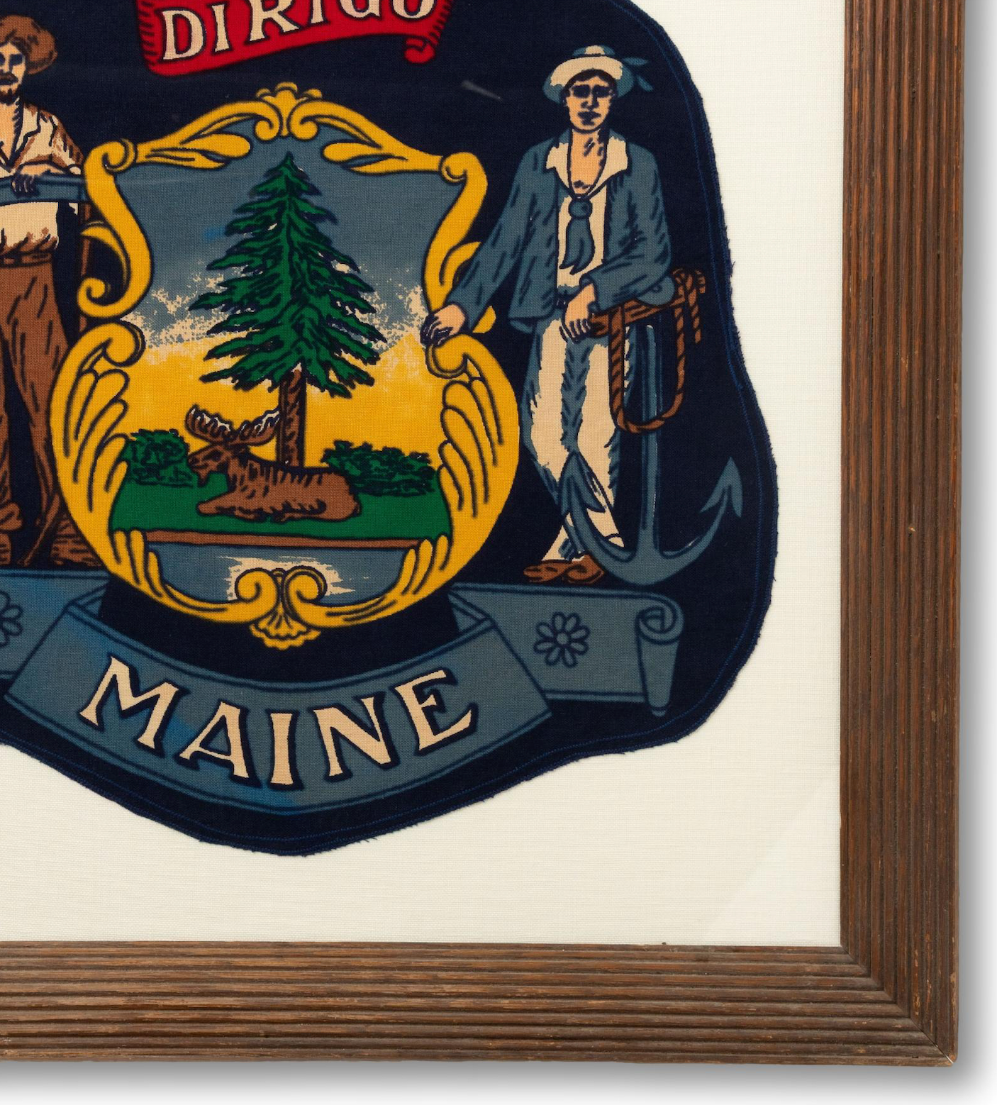 XL Framed Maine "Dirigo"