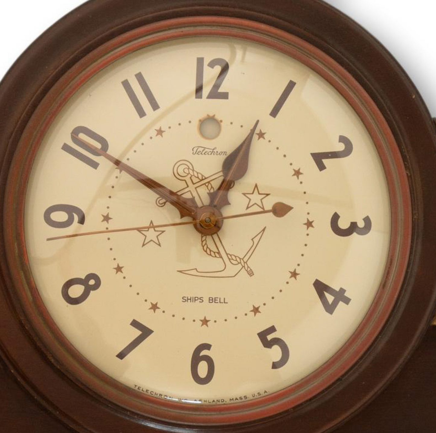 Electric Ship Wheel Mantle Clock