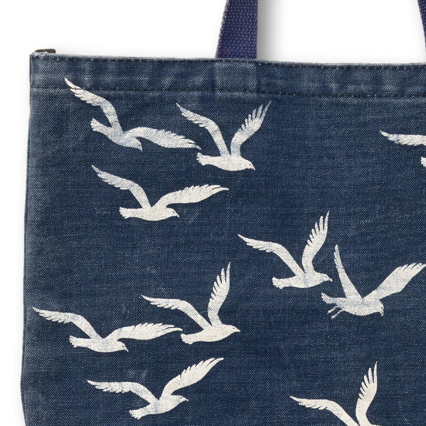 Hand Printed Seagull Tote Bag