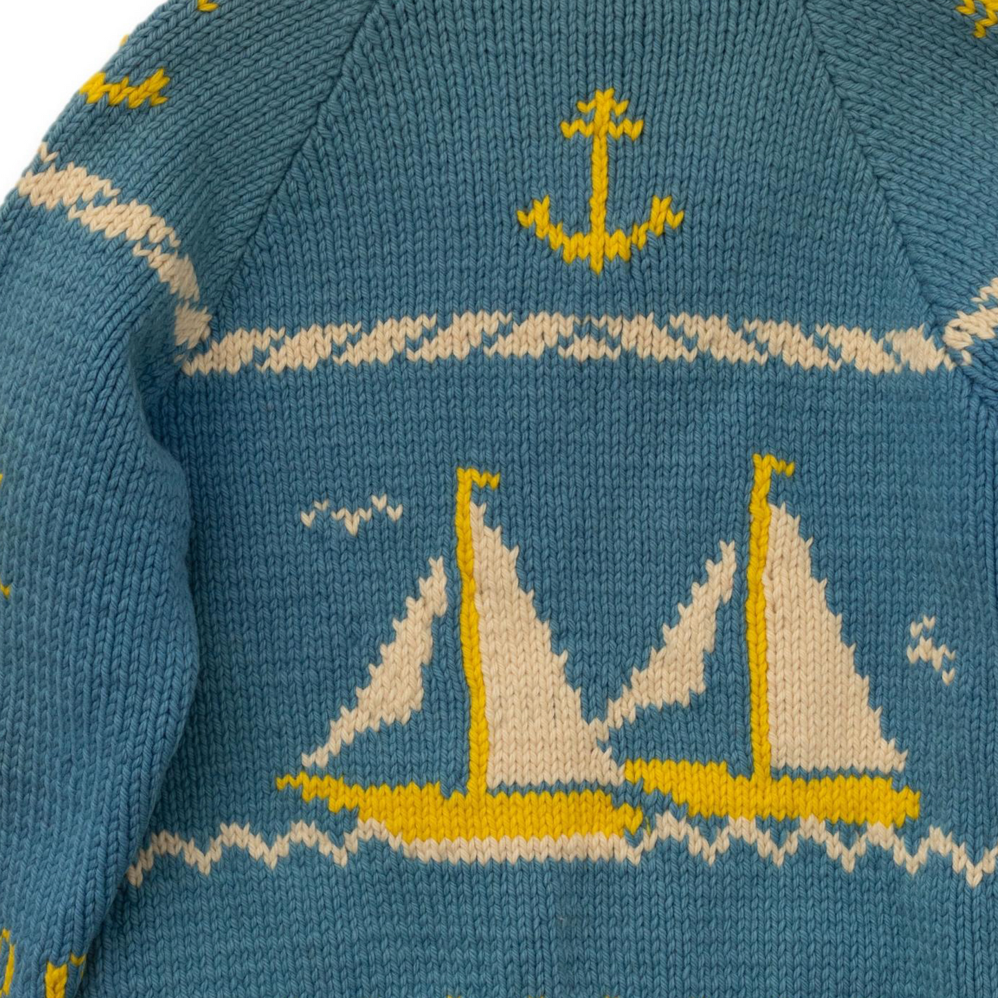 Hand-Knitted Sailboat Sweater