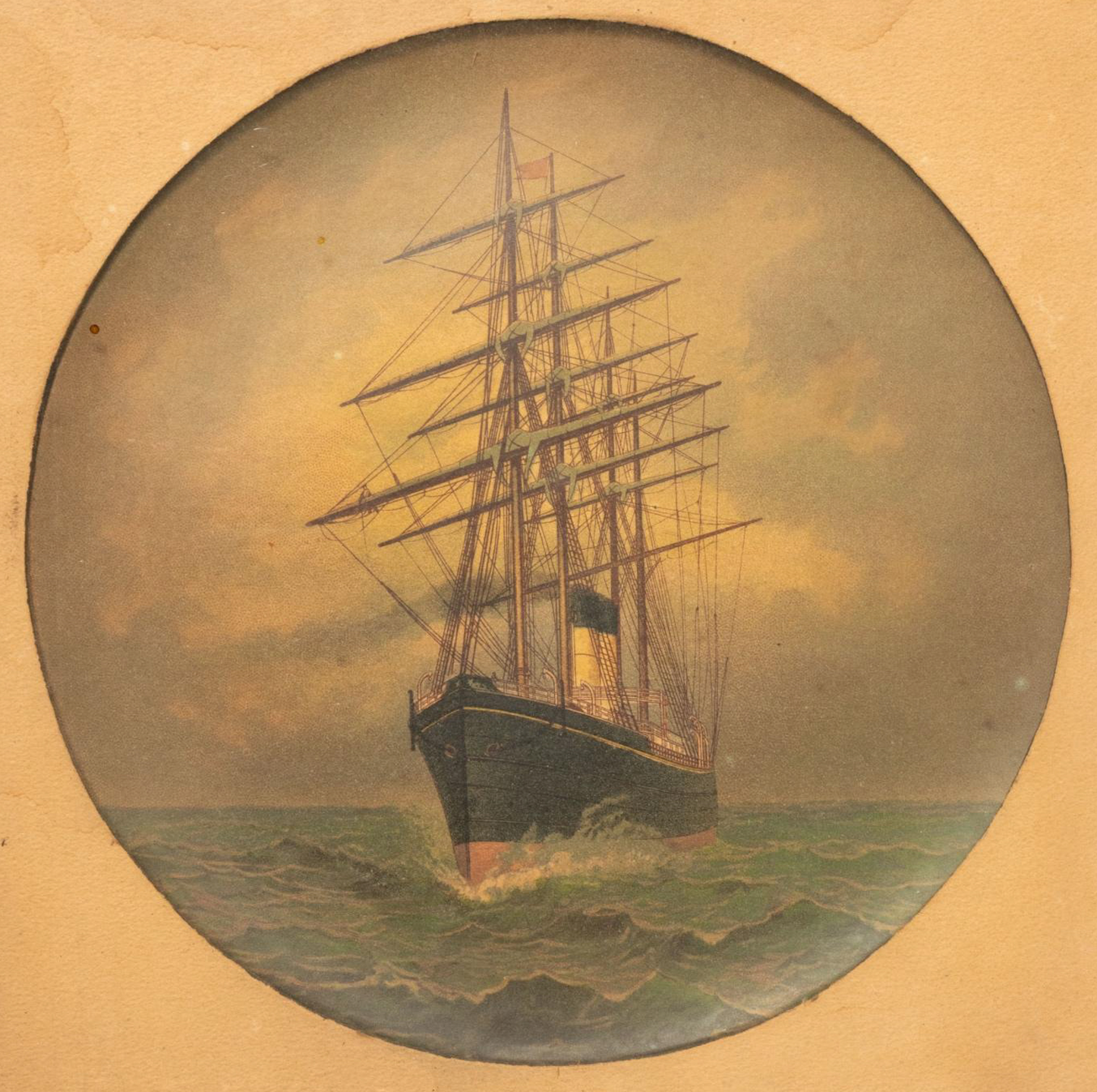 Framed Round Ship Print