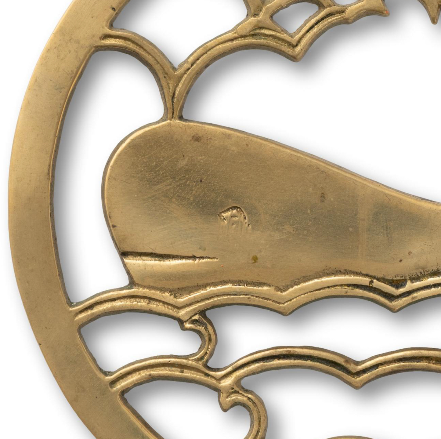 Brass Whale Trivet