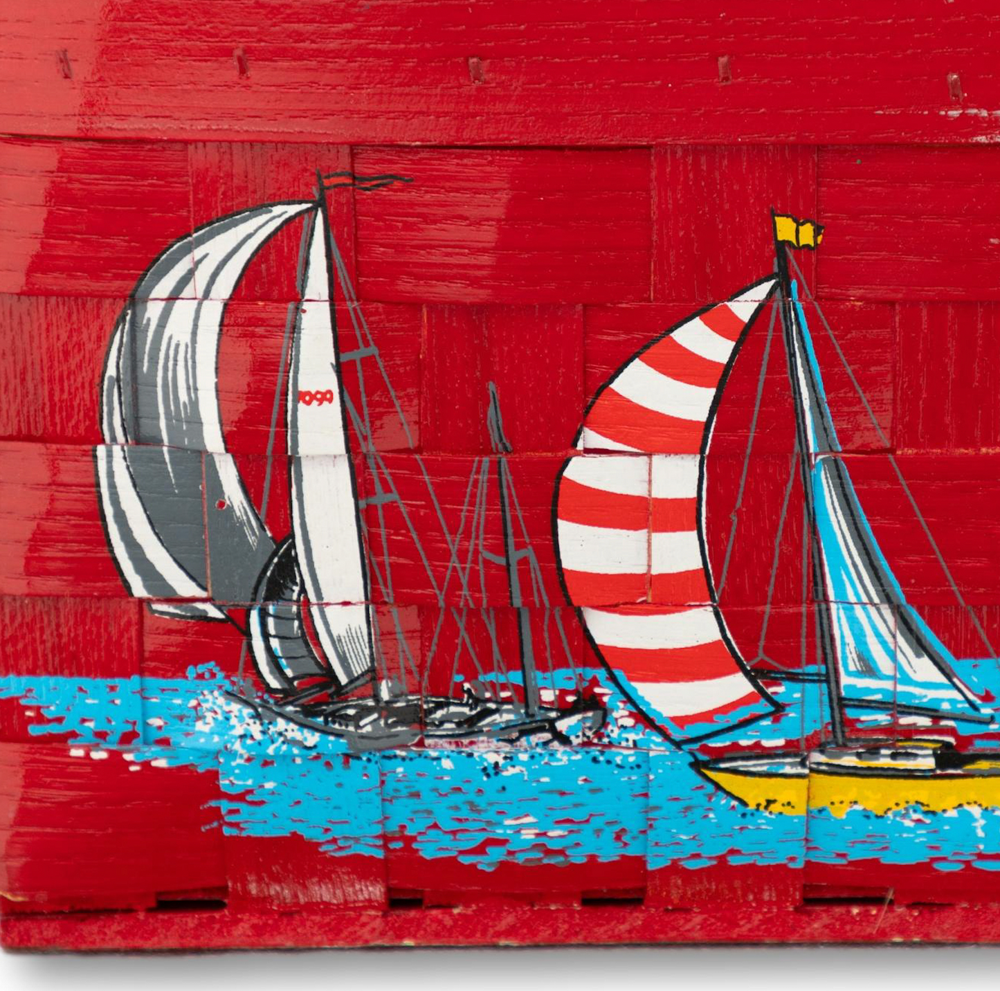 Sailboat Painted Basket
