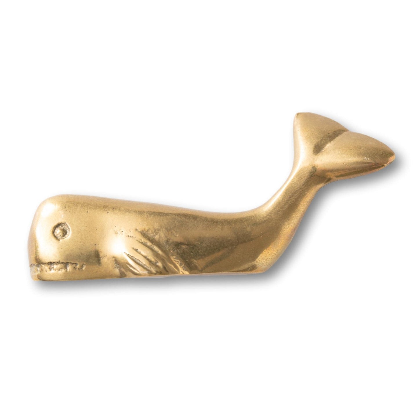 Brass Whale Map Weight