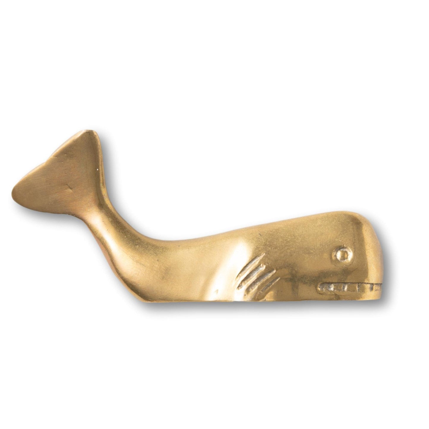 Brass Whale Map Weight