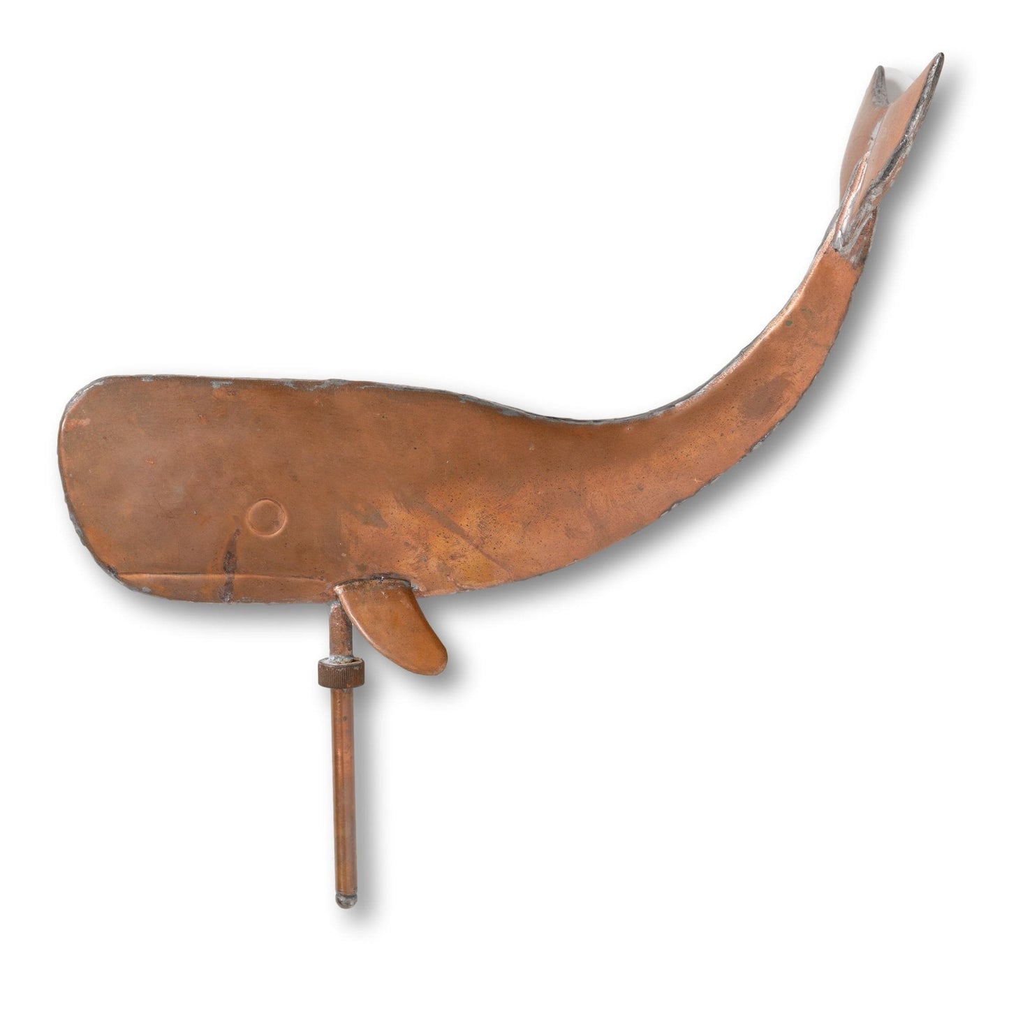 Copper Whale Weathervane Topper