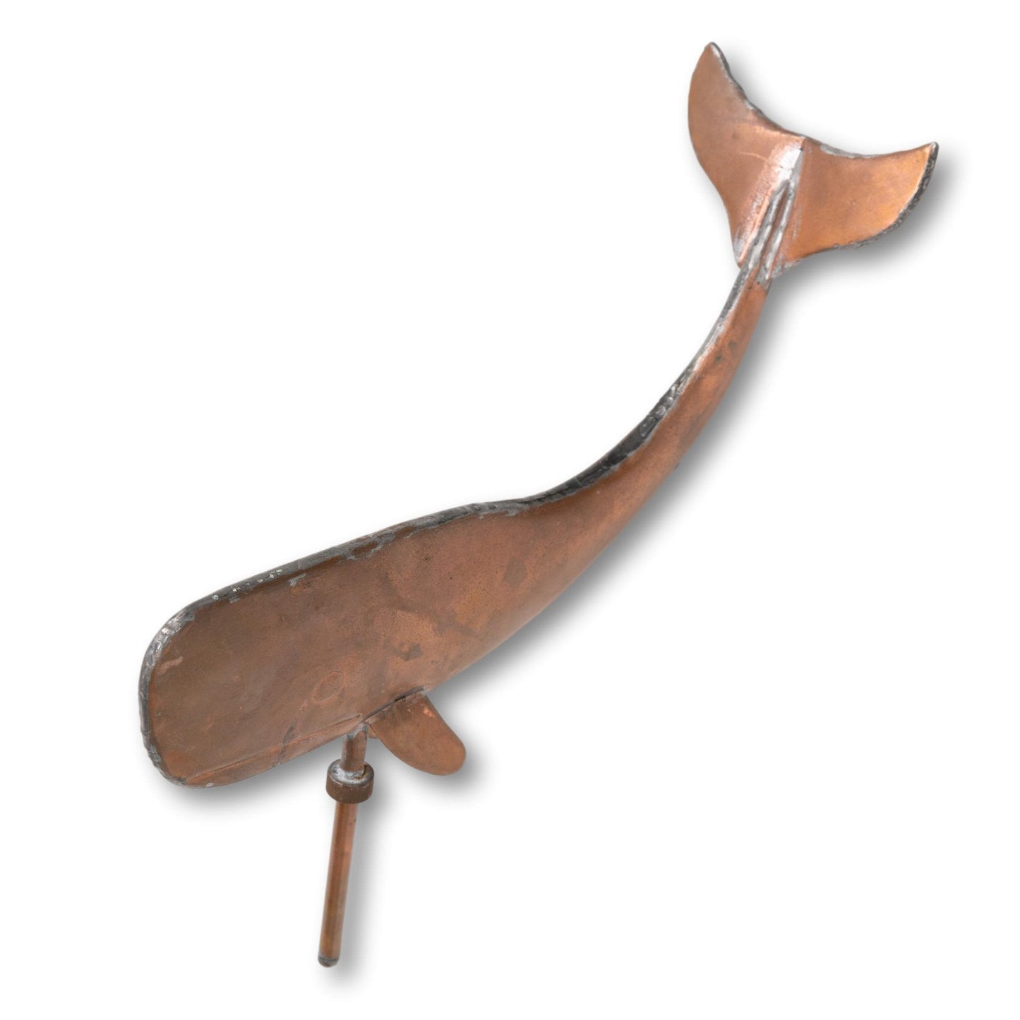 Copper Whale Weathervane Topper