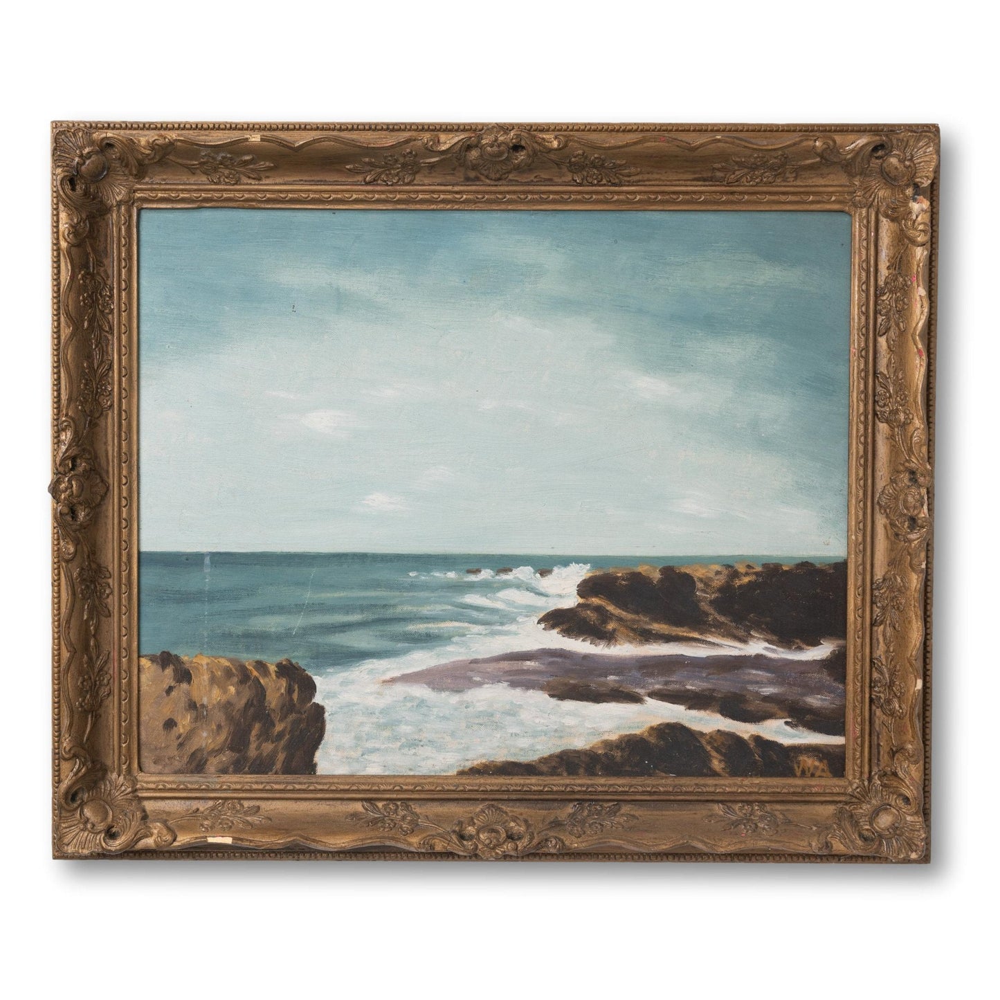 Seascape in Gold Frame