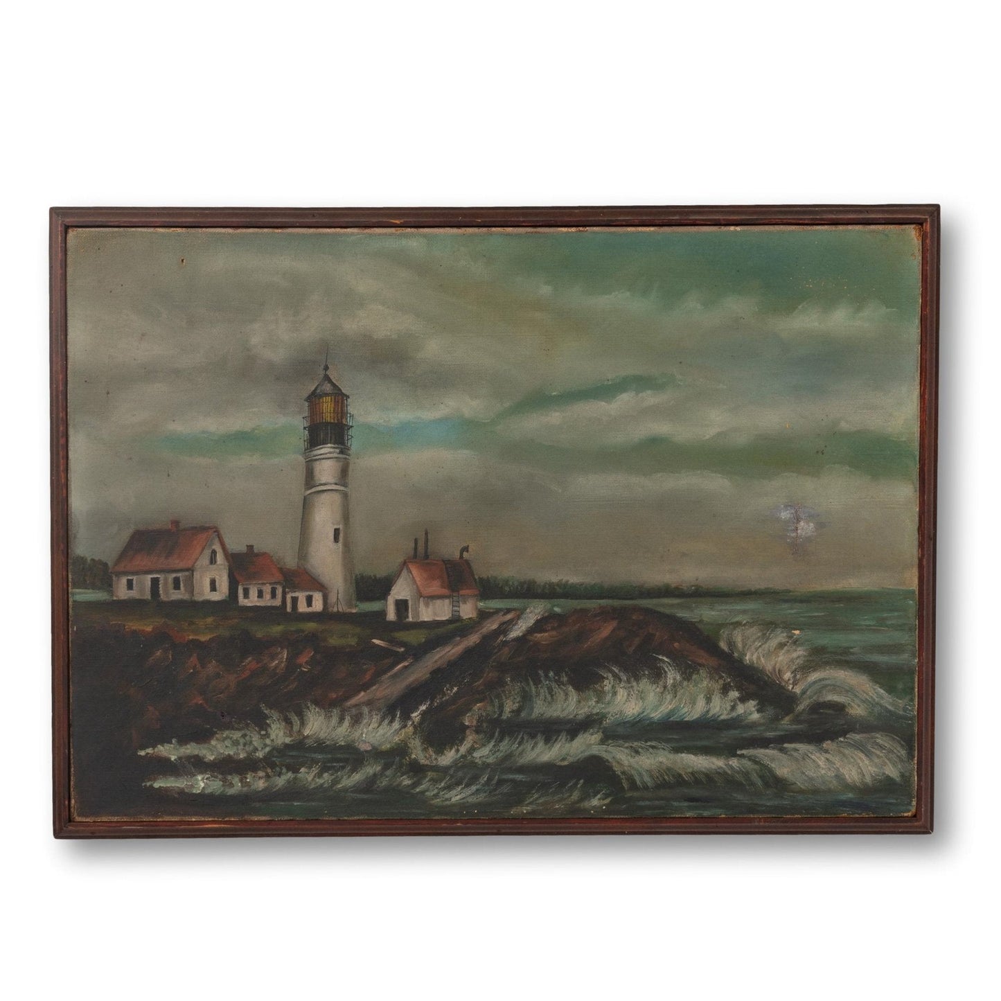 Portland Head Light Primitive Painting