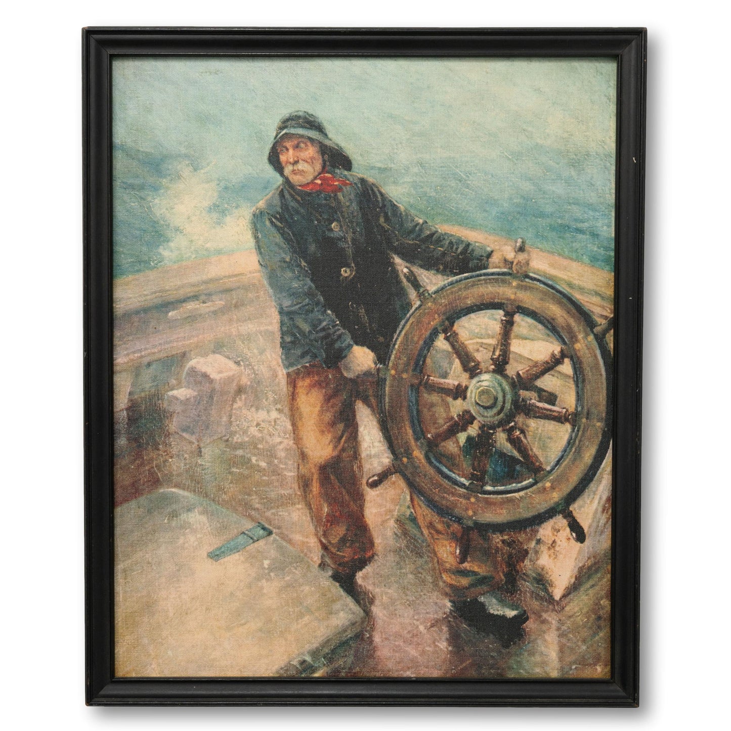 Framed "Man at the Wheel"