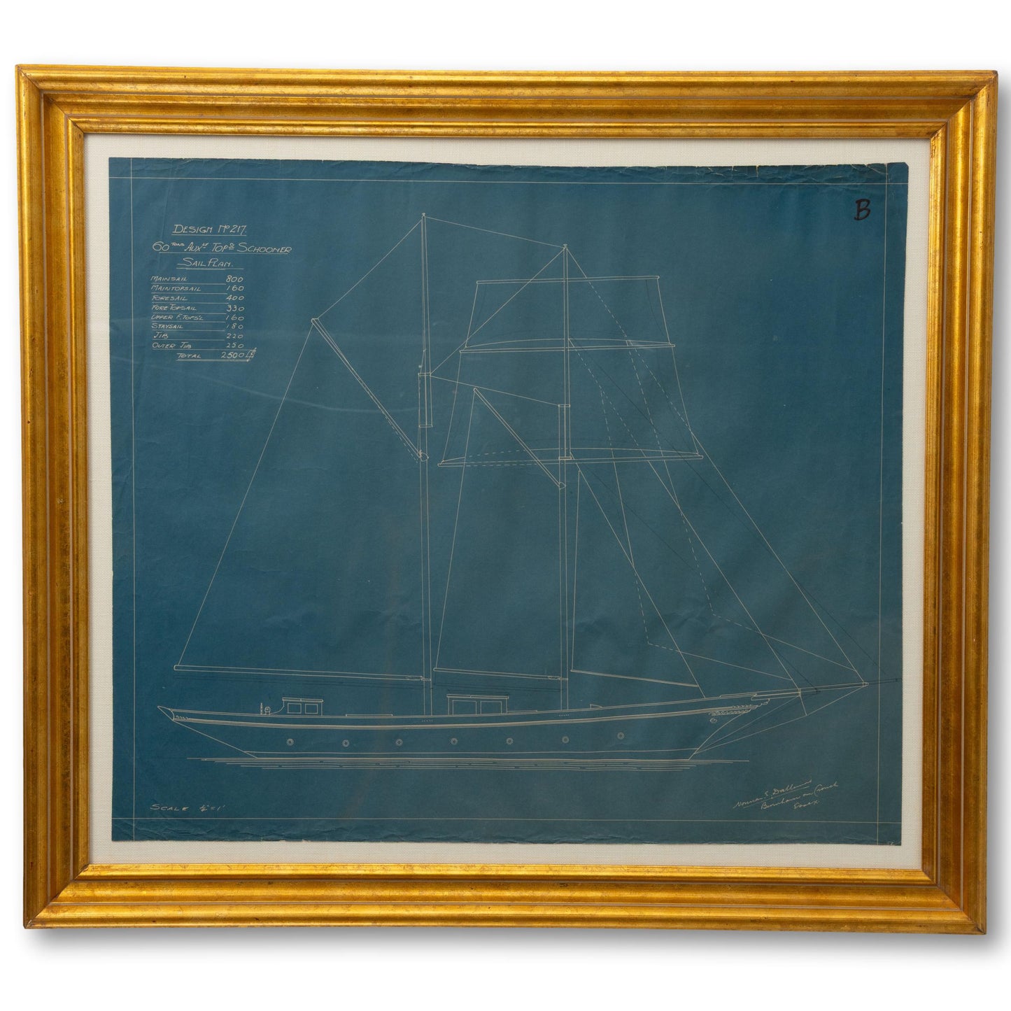 1930s Schooner Blueprint