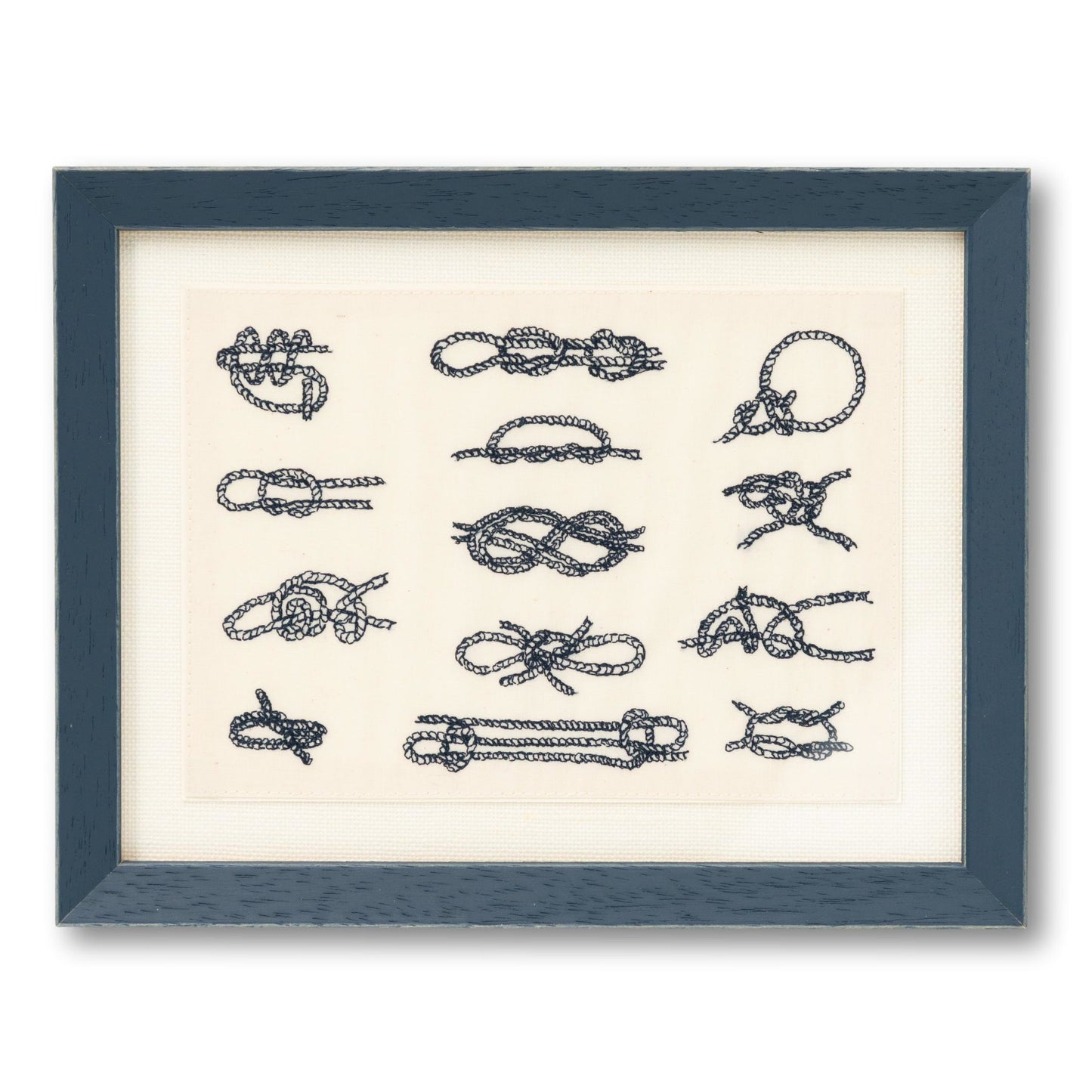 "Various Knots" Embroidery in Navy Frame