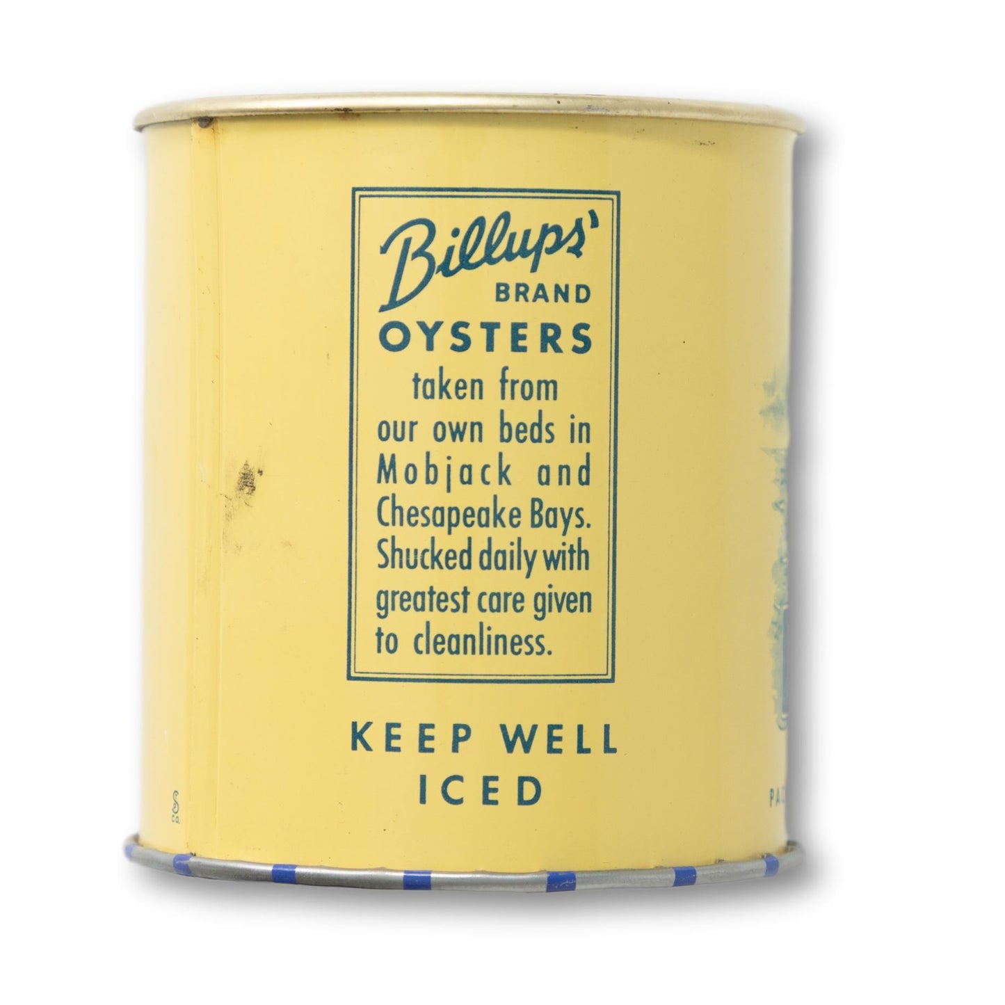 Billup's Brand Oyster Tin, Pint