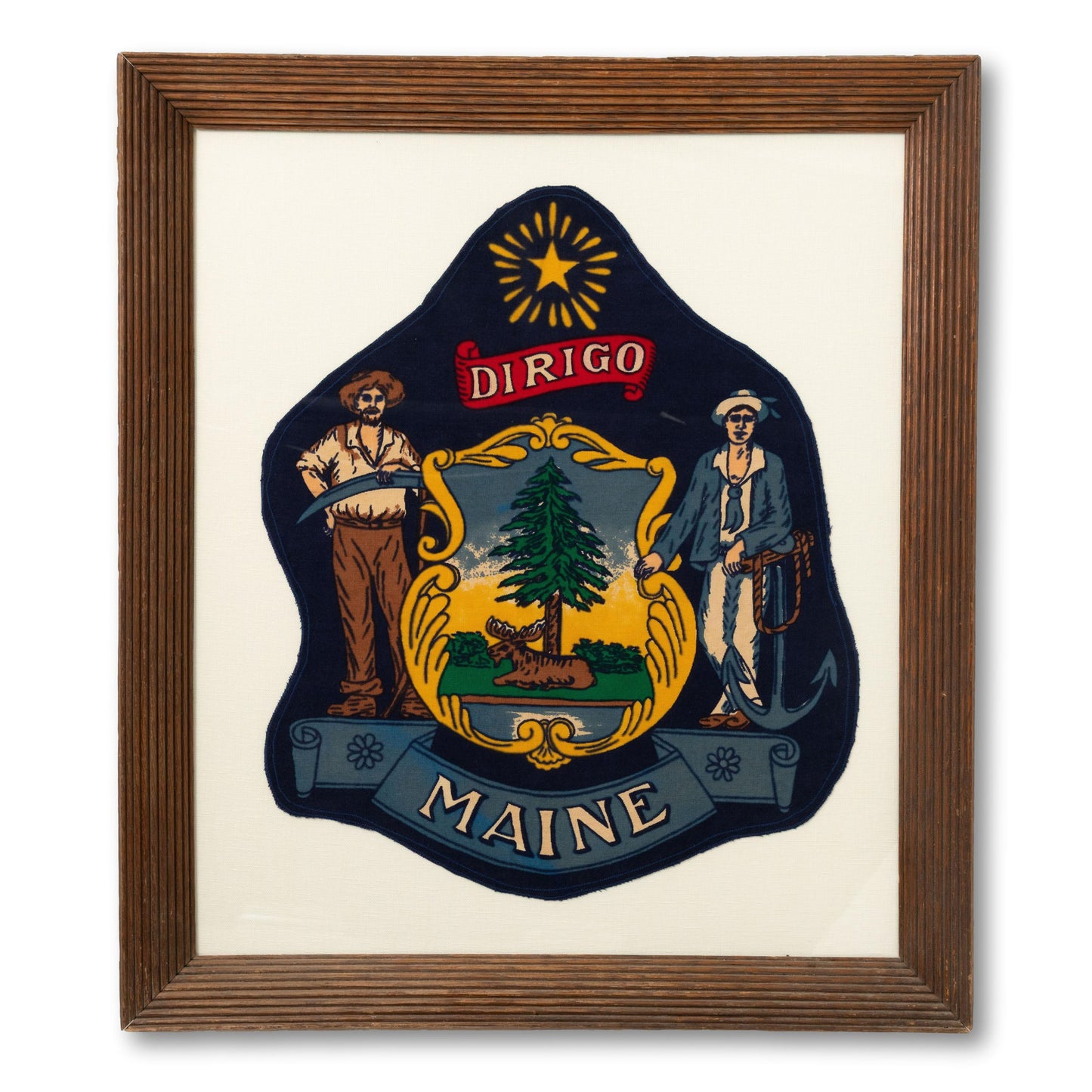 XL Framed Maine "Dirigo"