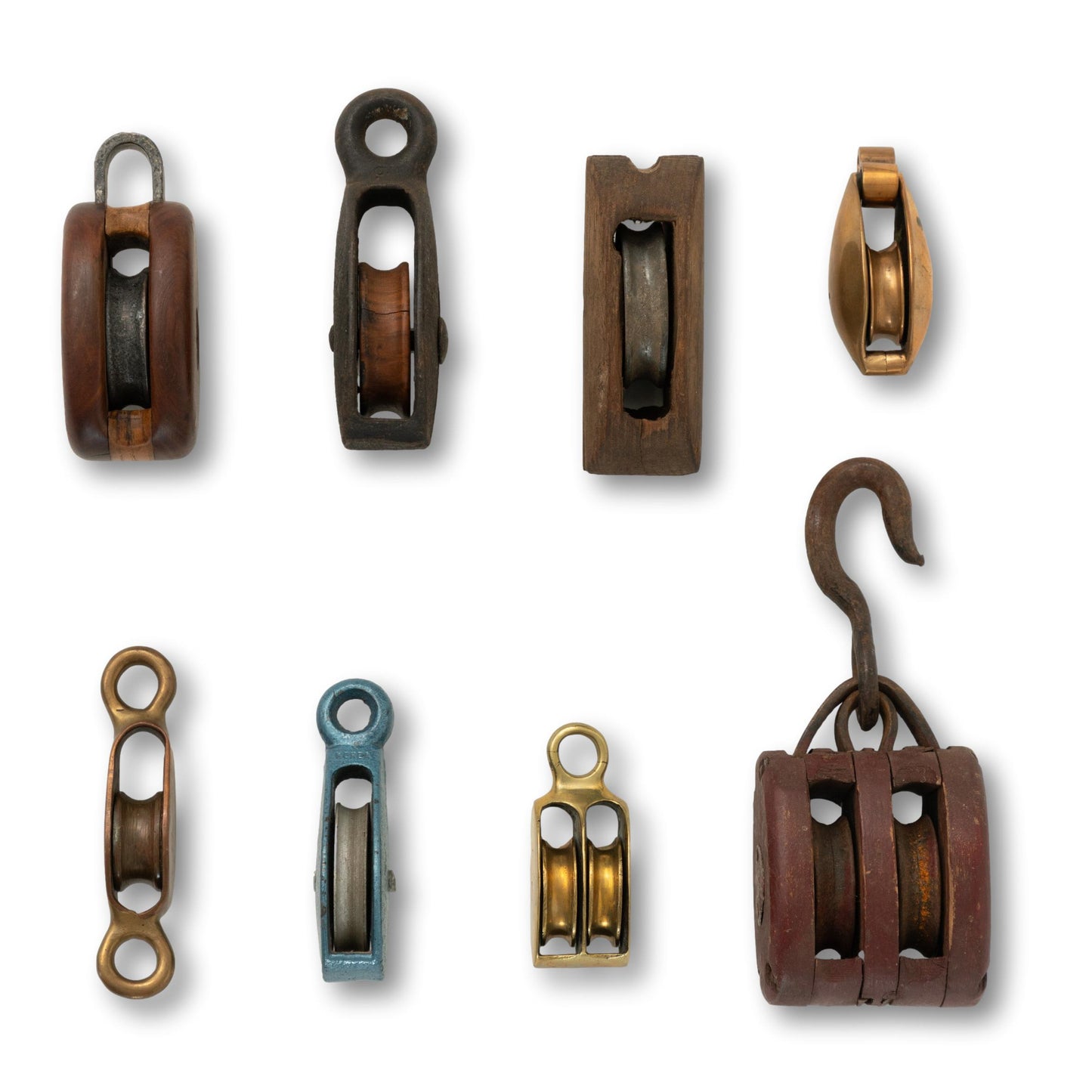 Lot of 8 Nautical Pulleys