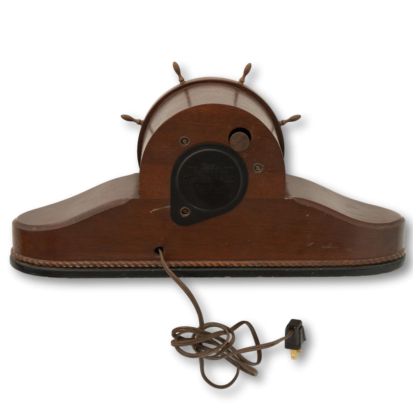 Electric Ship Wheel Mantle Clock