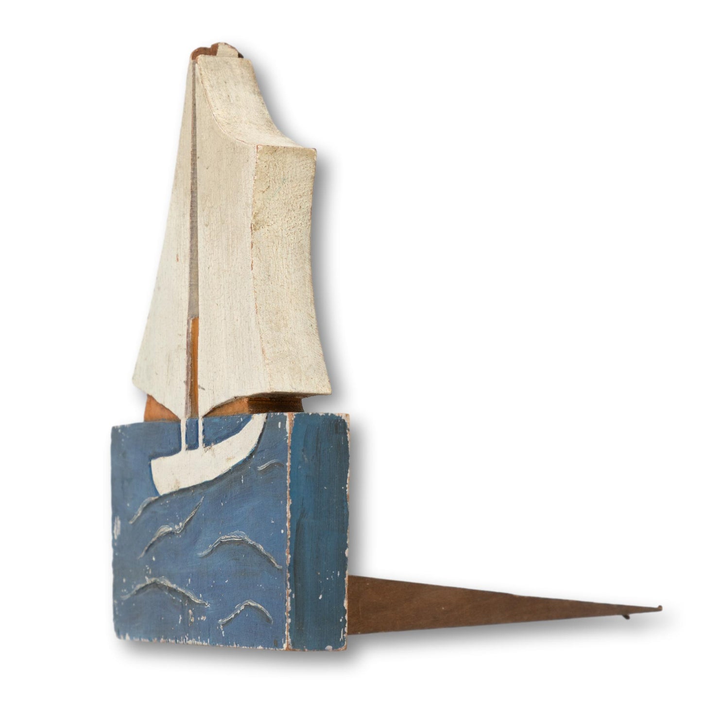 Wood Sailboat Door Stop