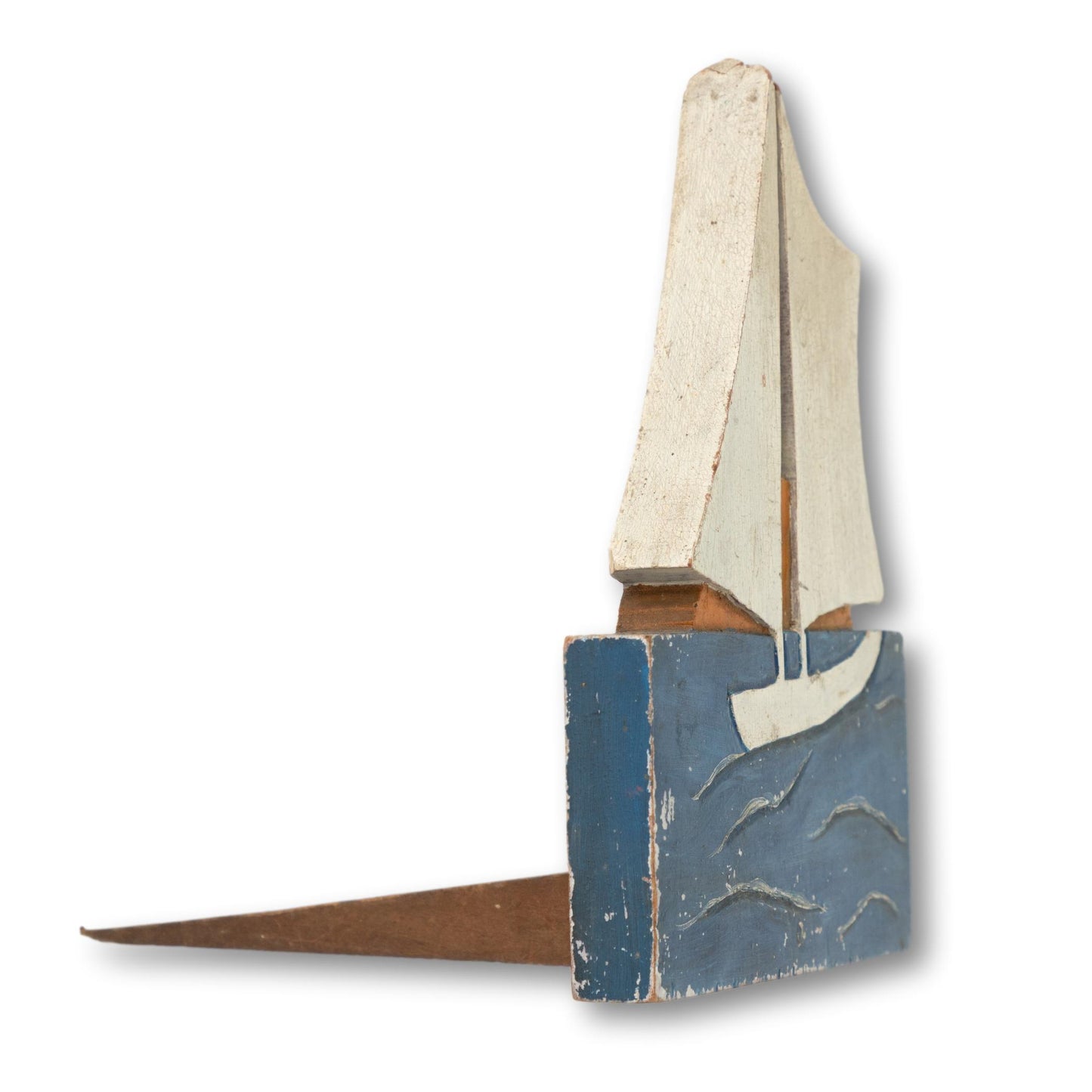 Wood Sailboat Door Stop